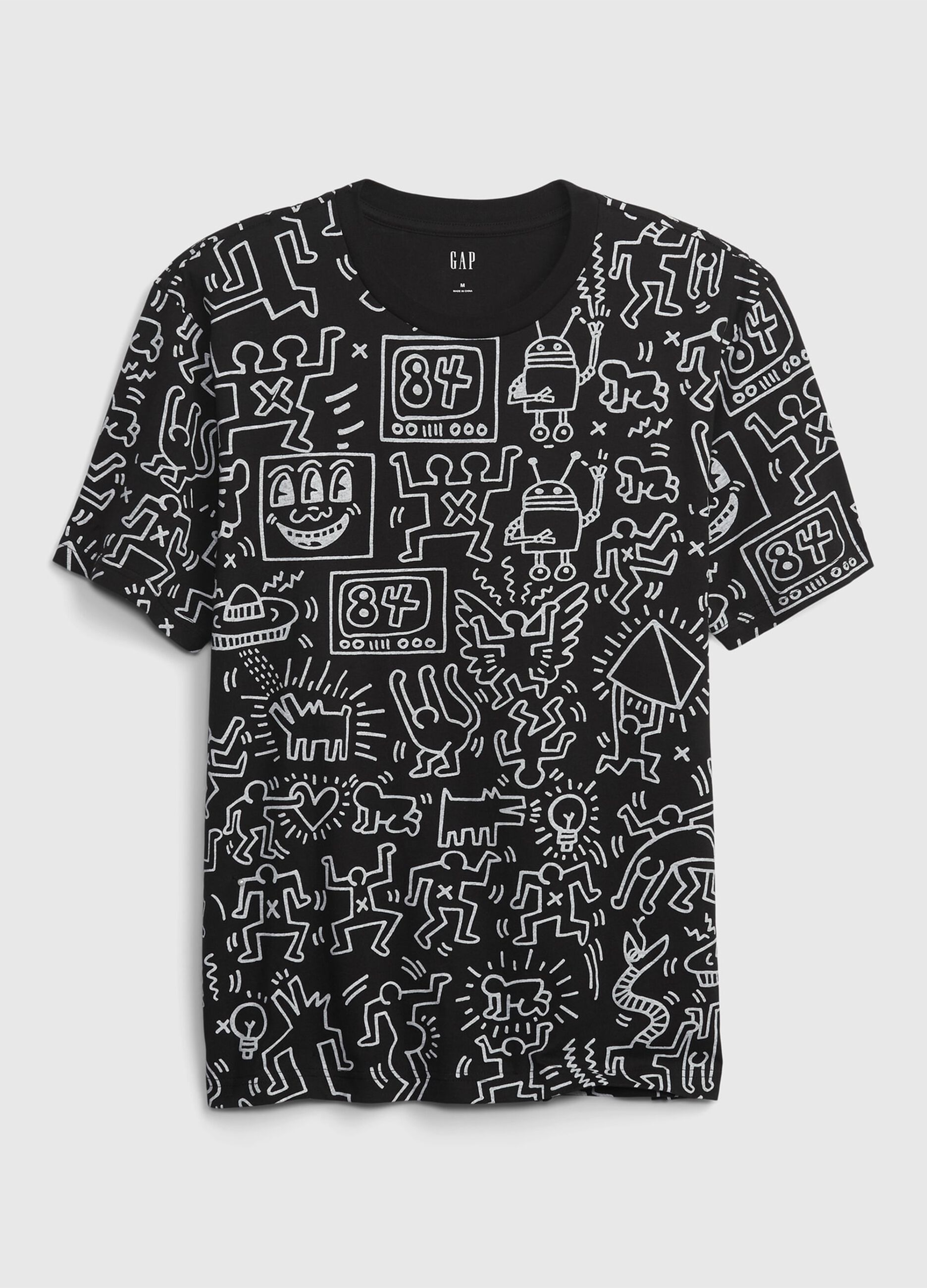 T-shirt con stampa Keith Haring all-over