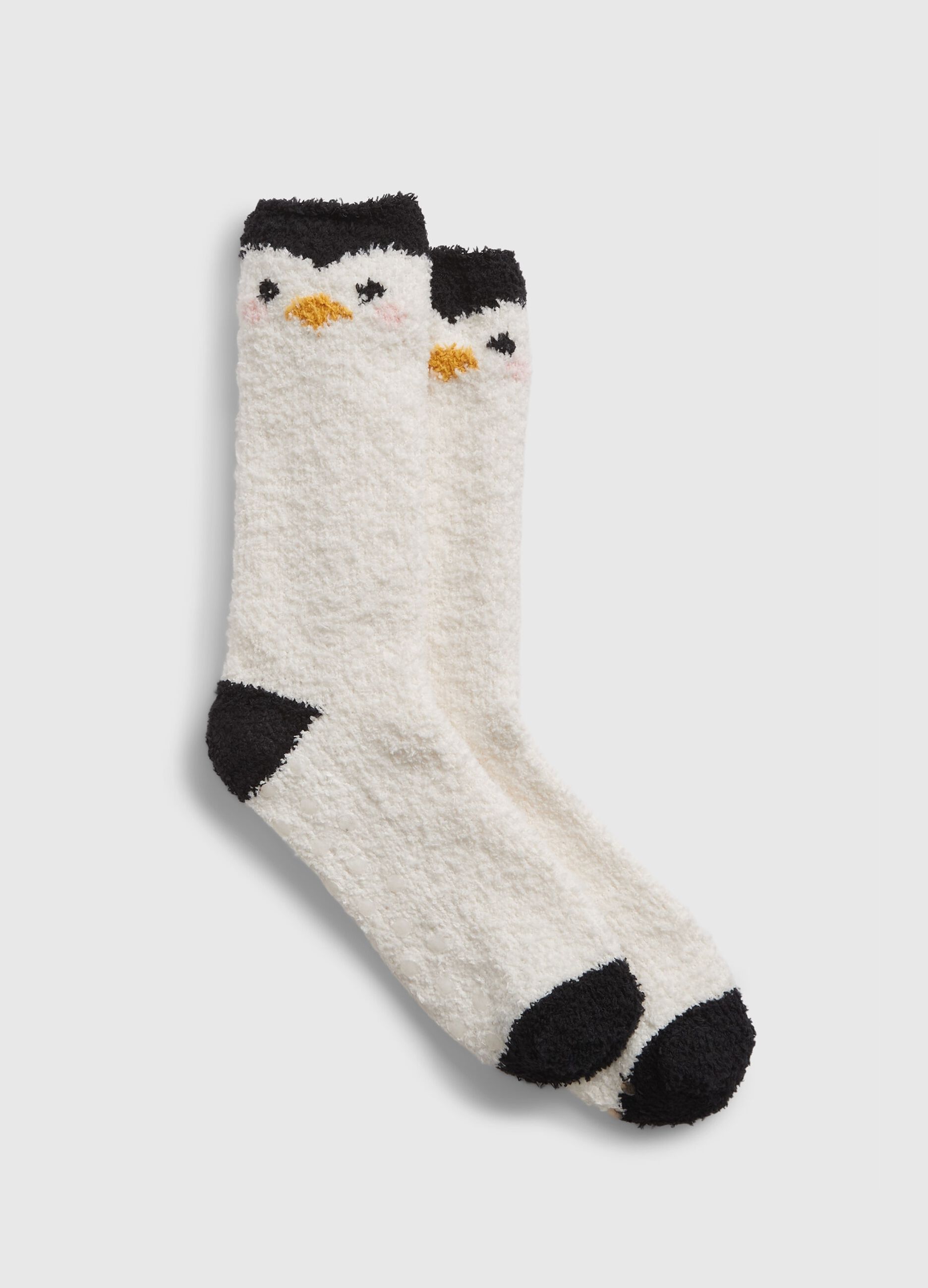 Slipper socks with penguin design