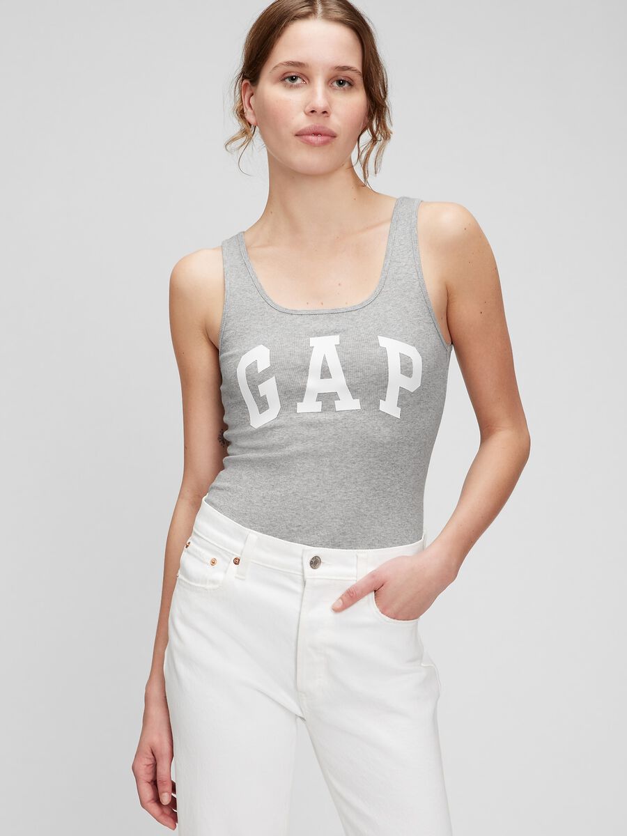 Bipack tank top con stampa logo Donna_1