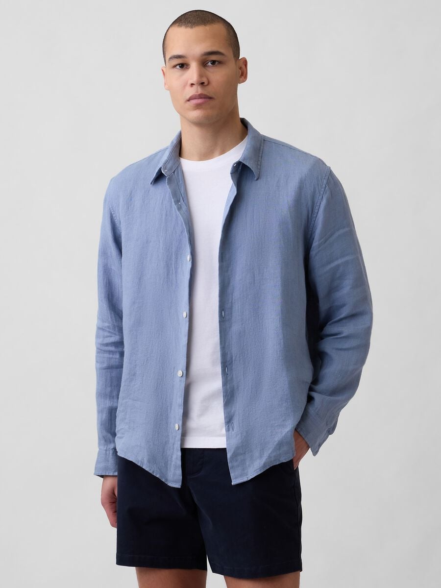 Pure linen shirt Man_0