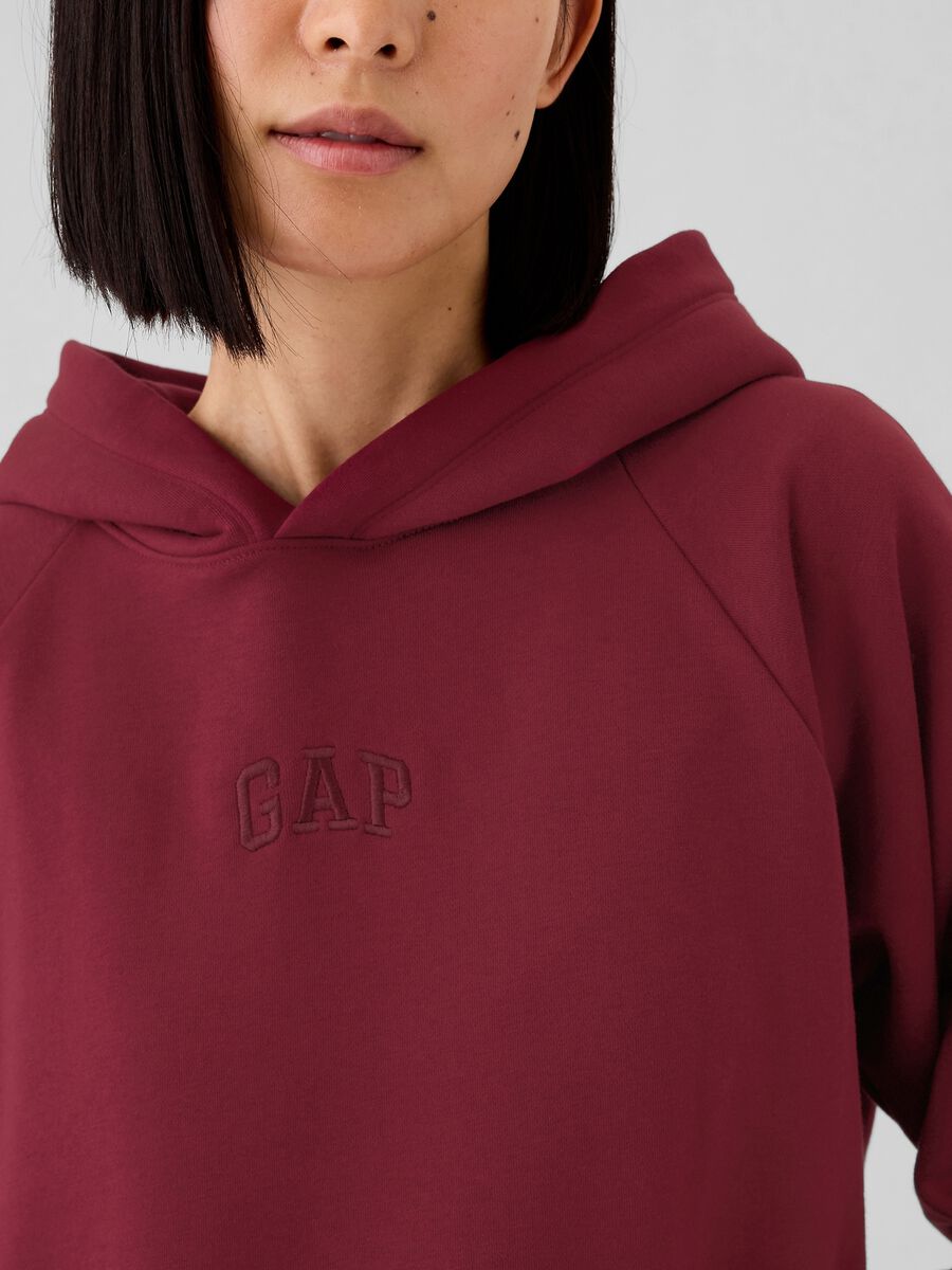 Felpa con cappuccio maniche raglan Donna_3