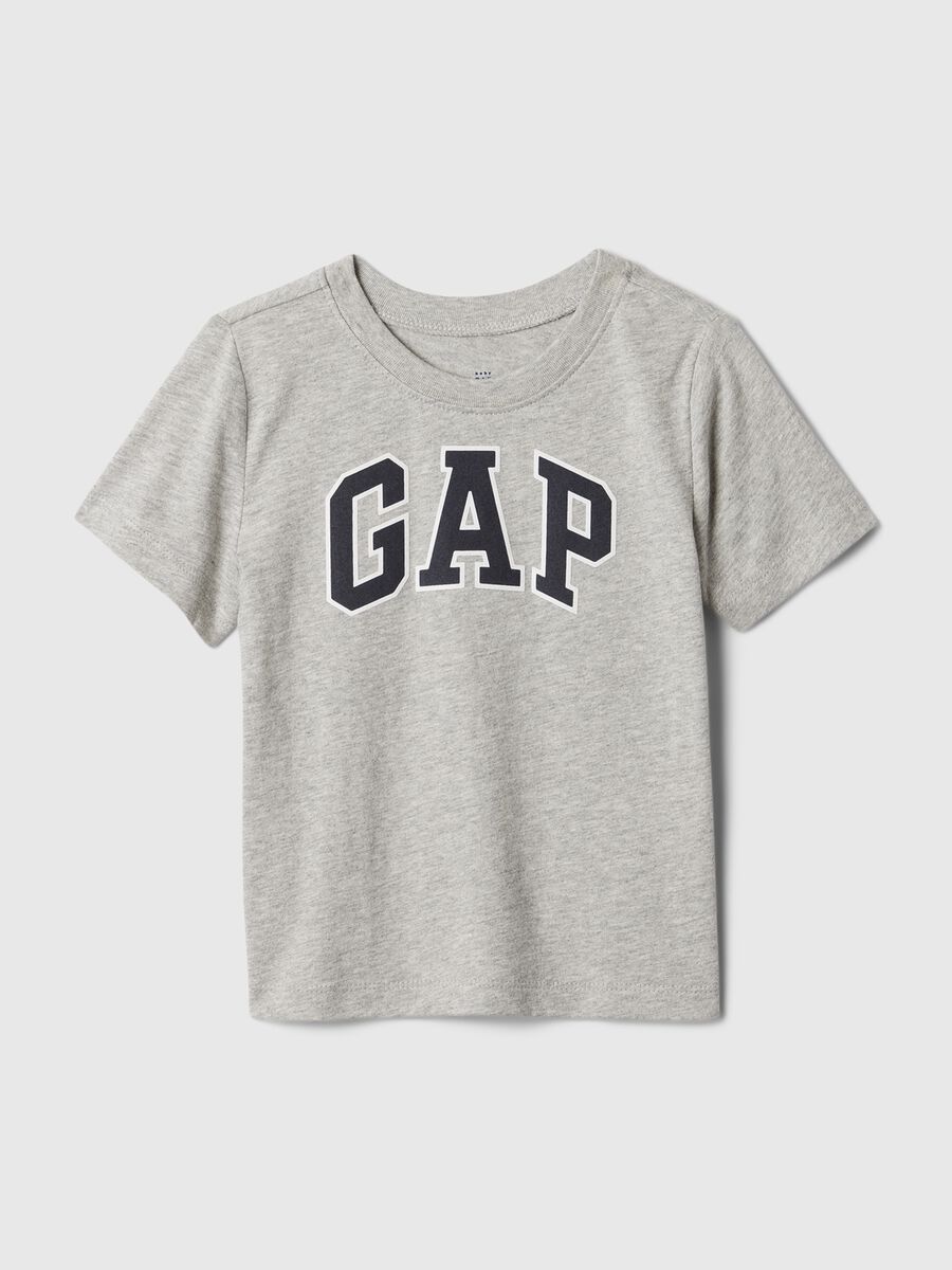T-shirt grigia con logo GAP Bimbo_0