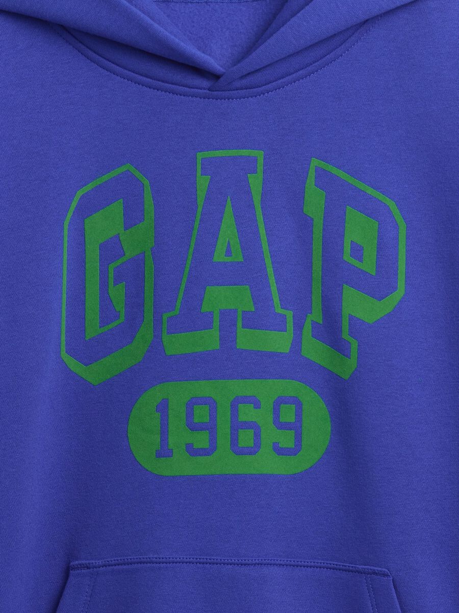Felpa blu per bambino con logo Bambino_5