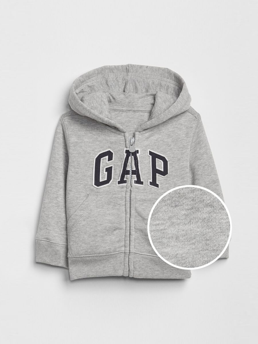 Full-zip plush hoodie Baby Boy_1
