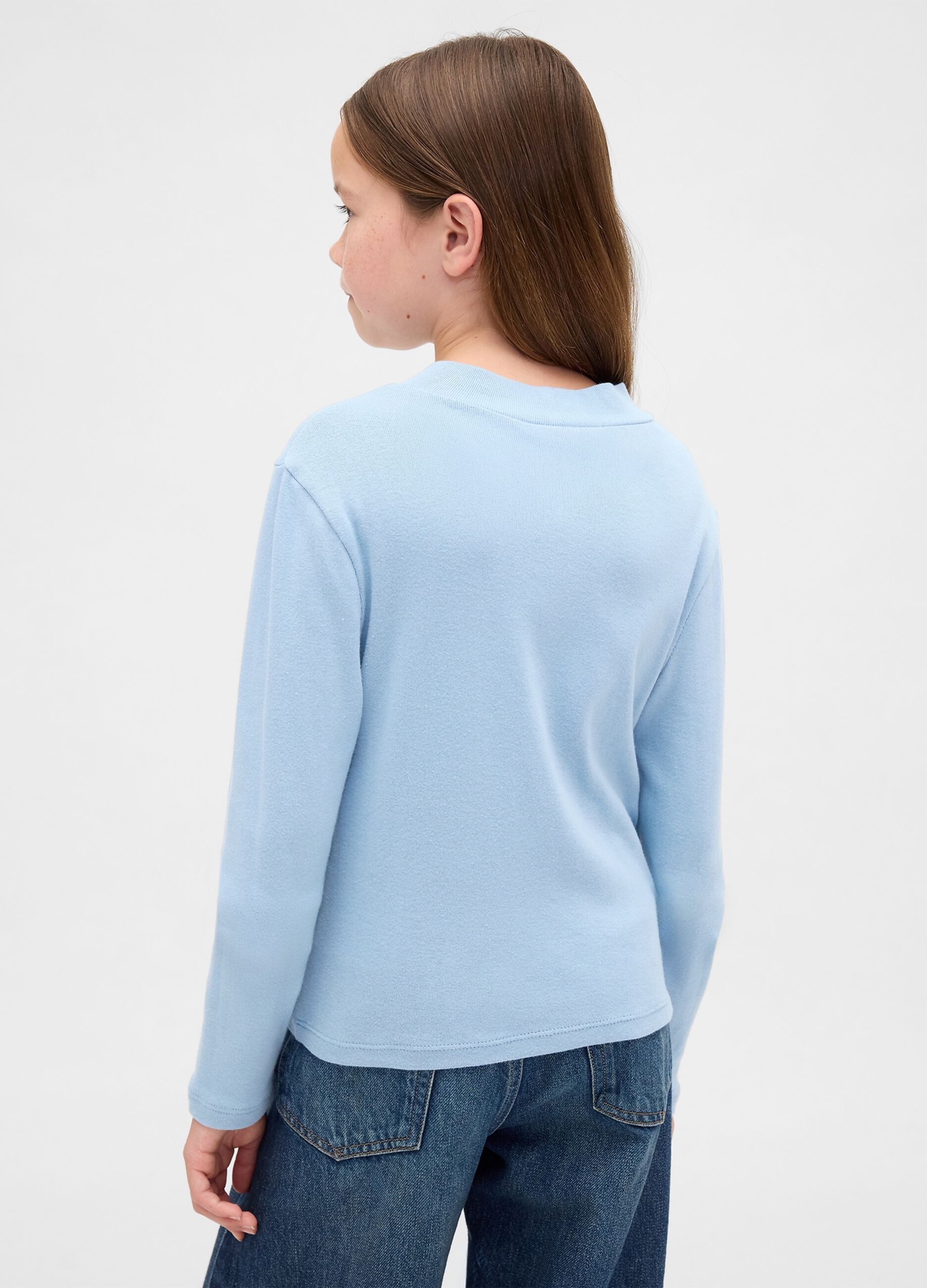 Light blue cotton long sleeve shirt
