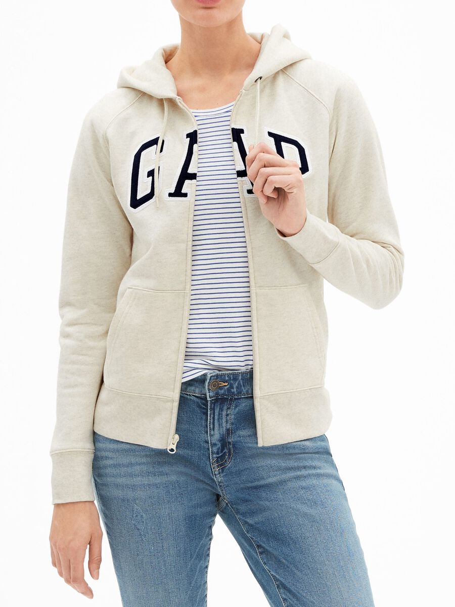 Full-zip con cappuccio e logo Donna_0