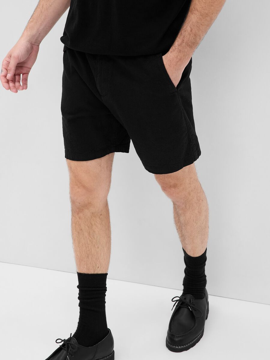 Shorts in lino e cotone Uomo_2