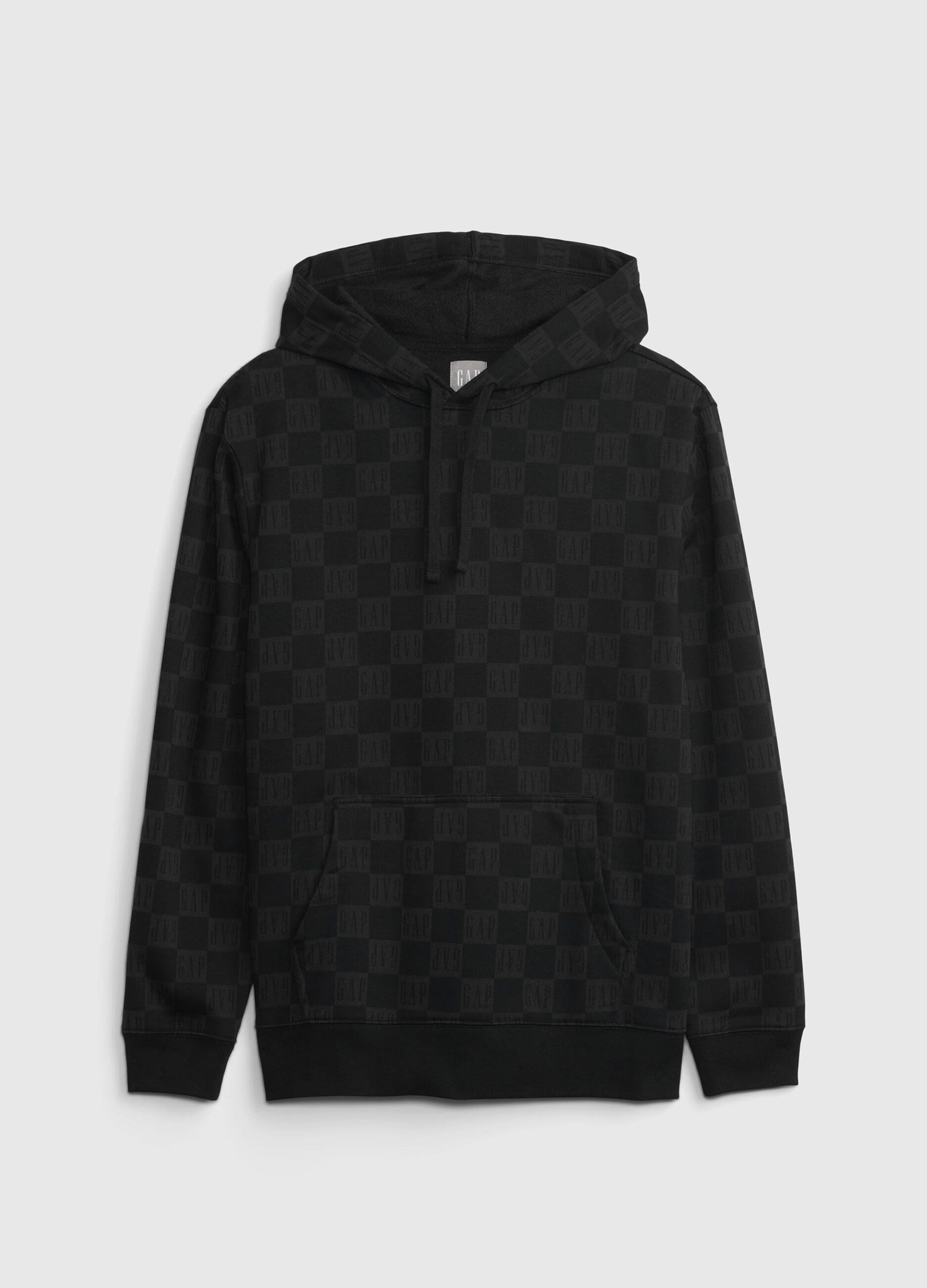 Hoodie with check print and logo_3