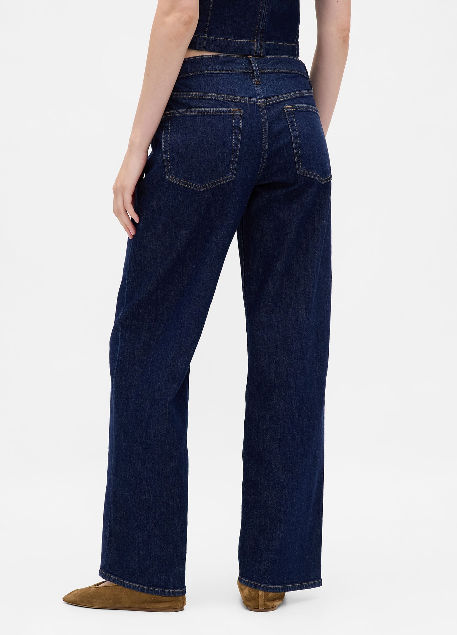 Pantaloni denim blu elasticizzati_2