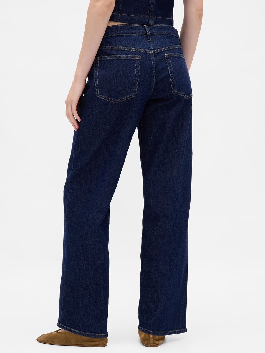 Pantaloni denim blu elasticizzati Donna_2