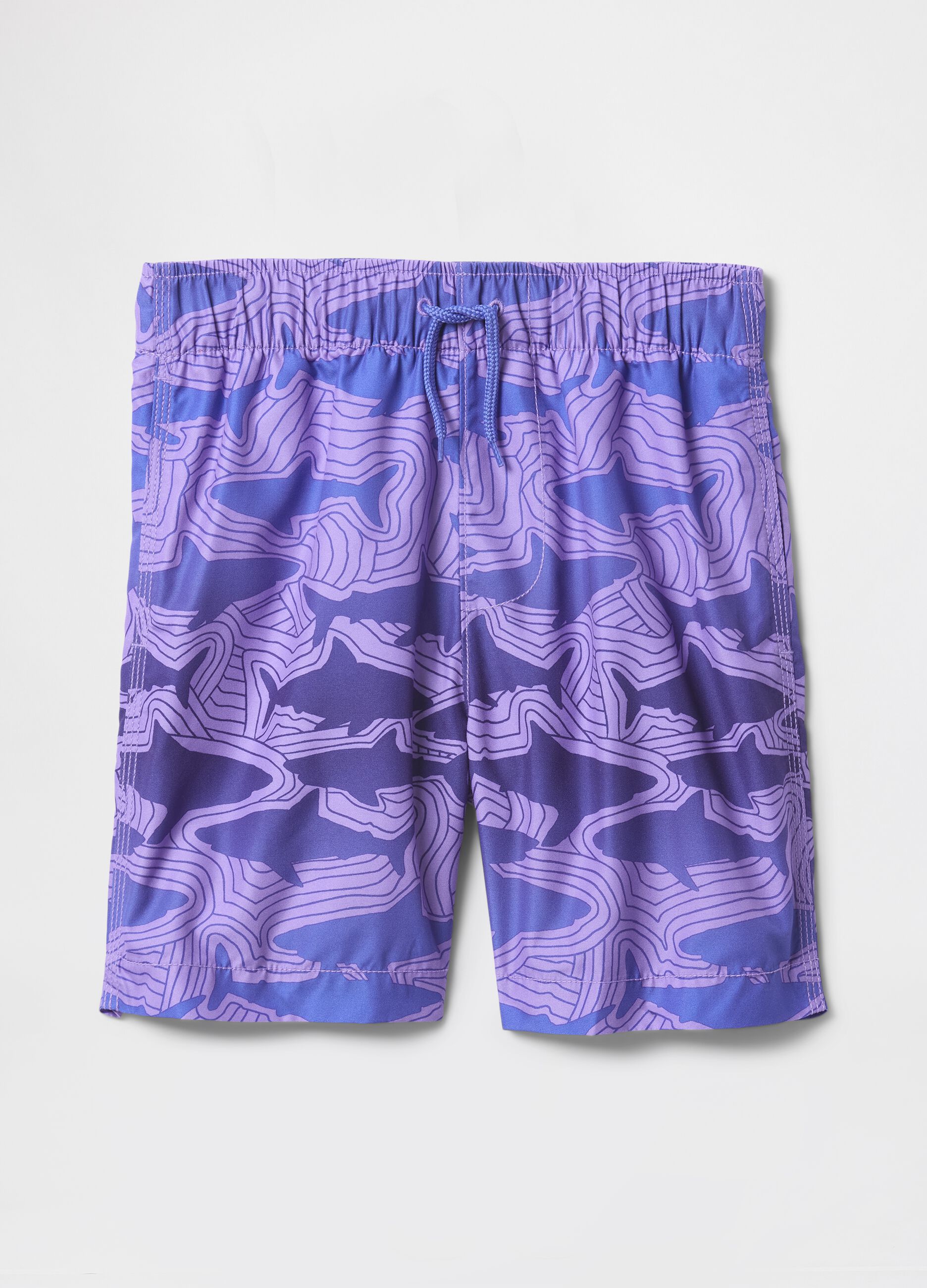 Costume boxer con stampa squali