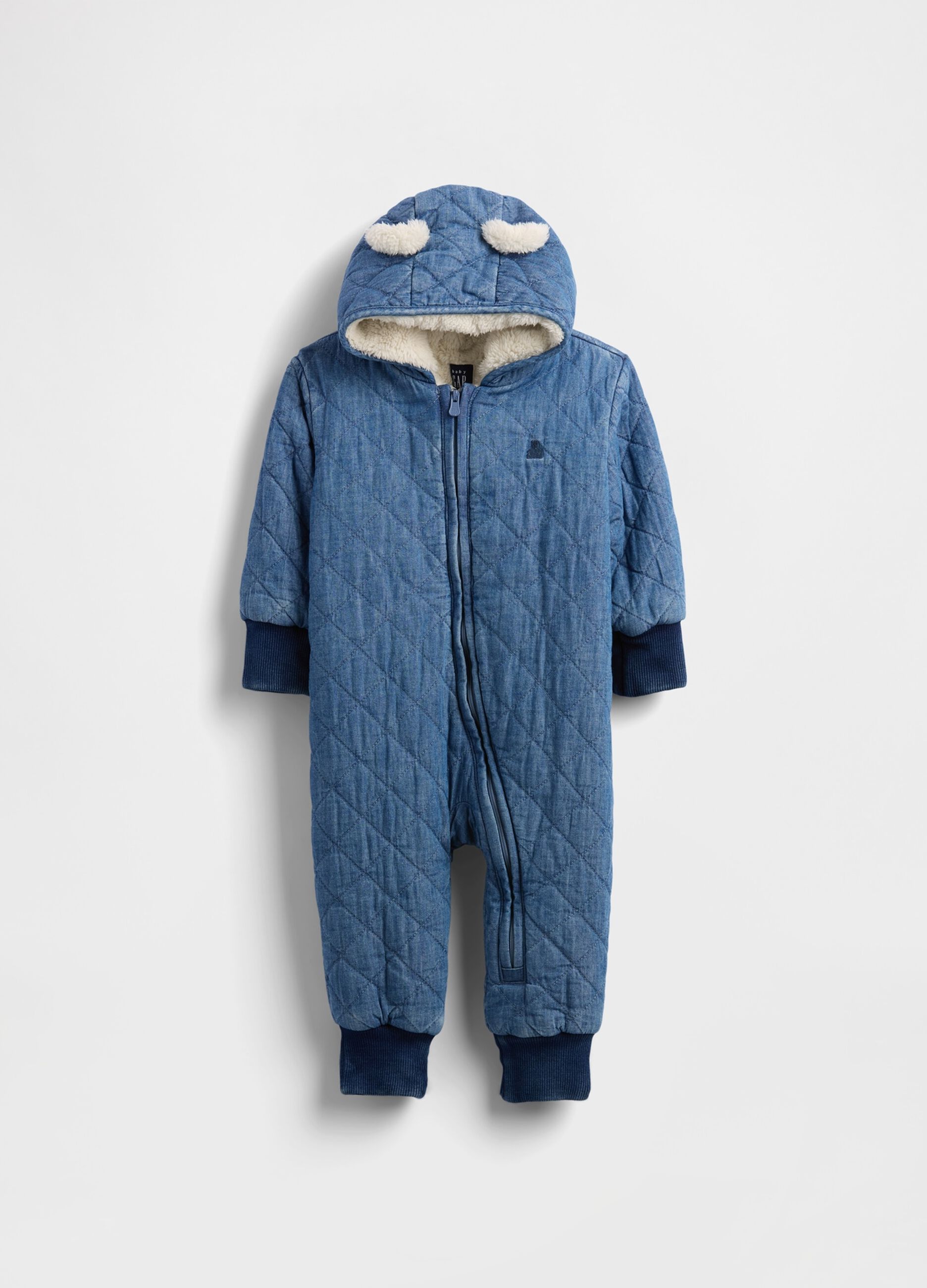 Tutina imbottita denim per neonati