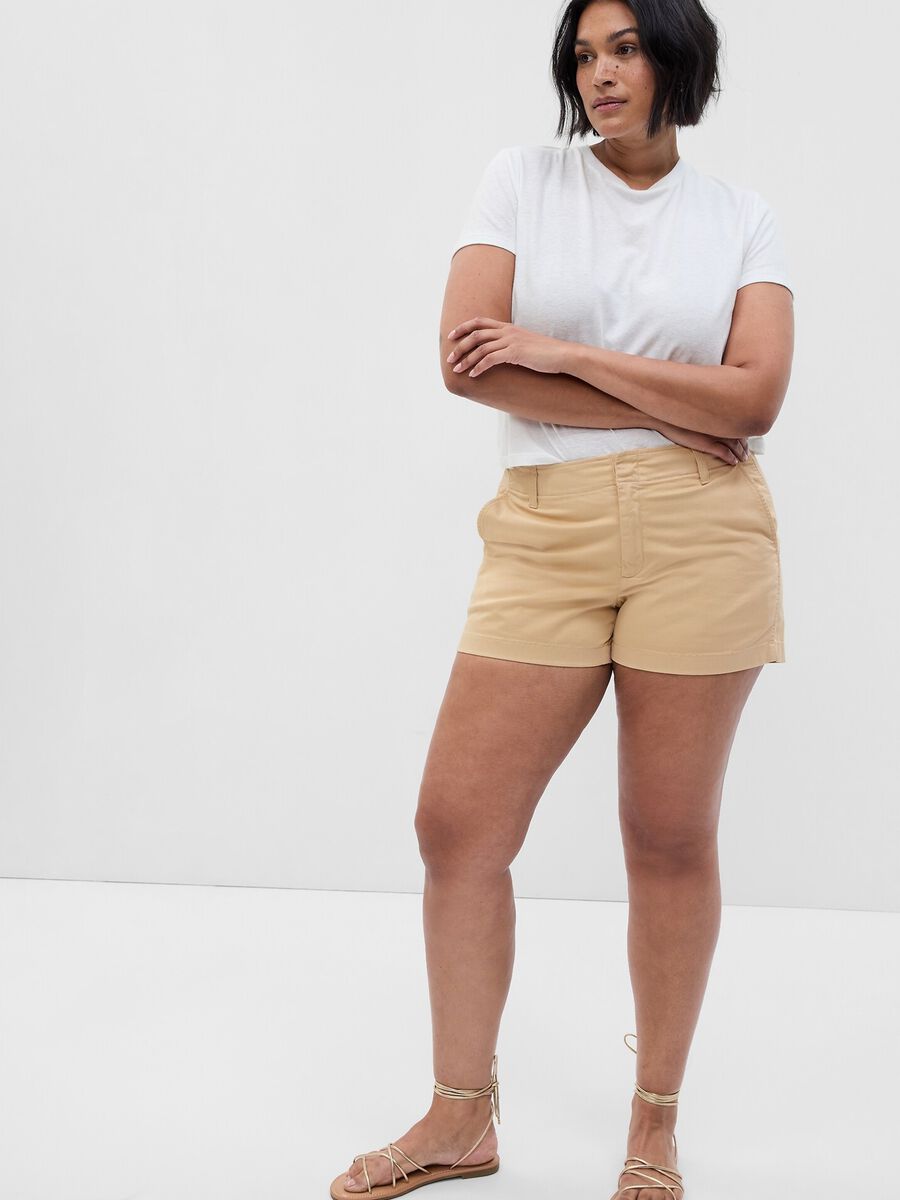 Shorts in stretch cotton Woman_3