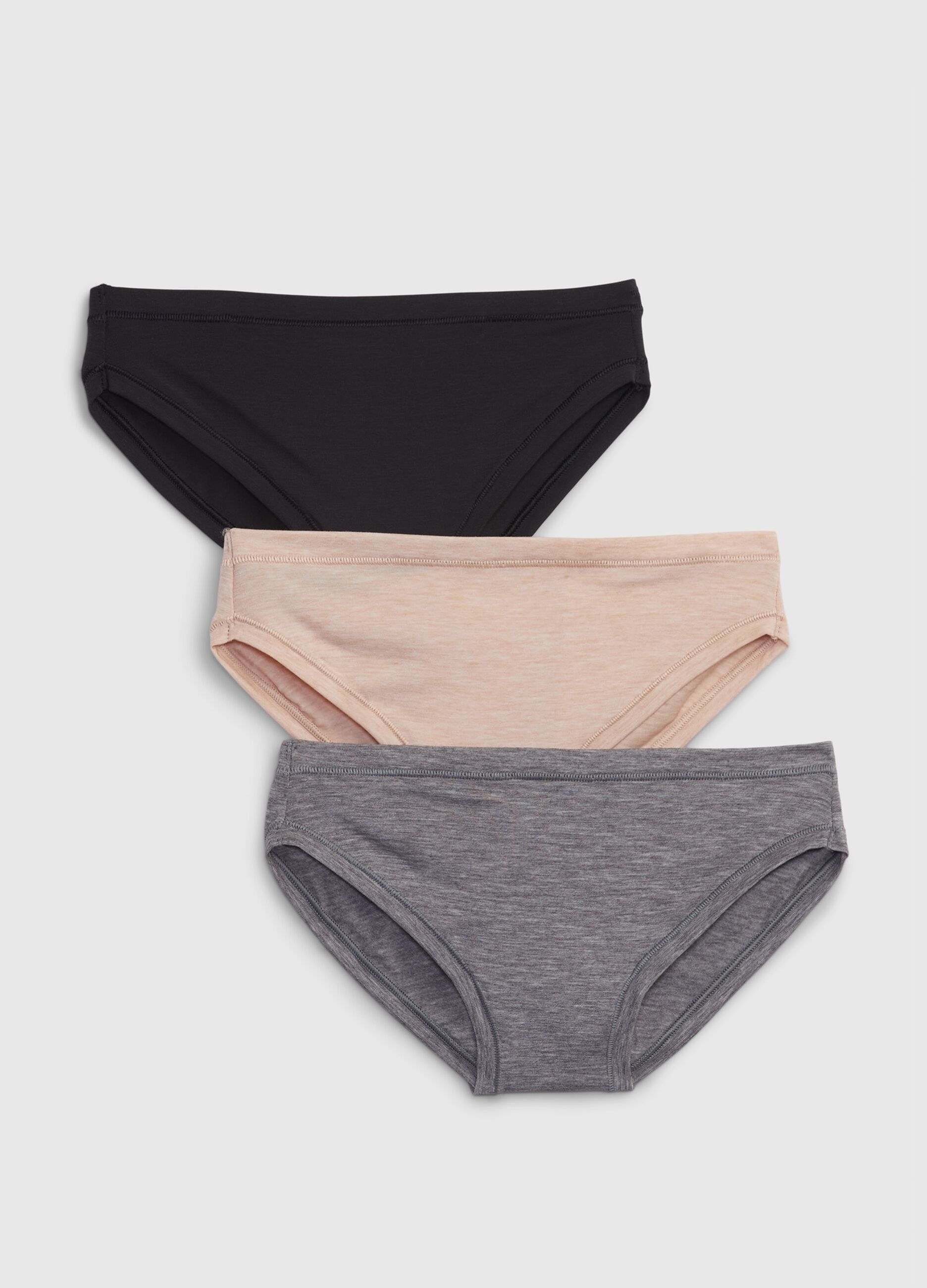 Three-pack briefs in stretch Lyocell