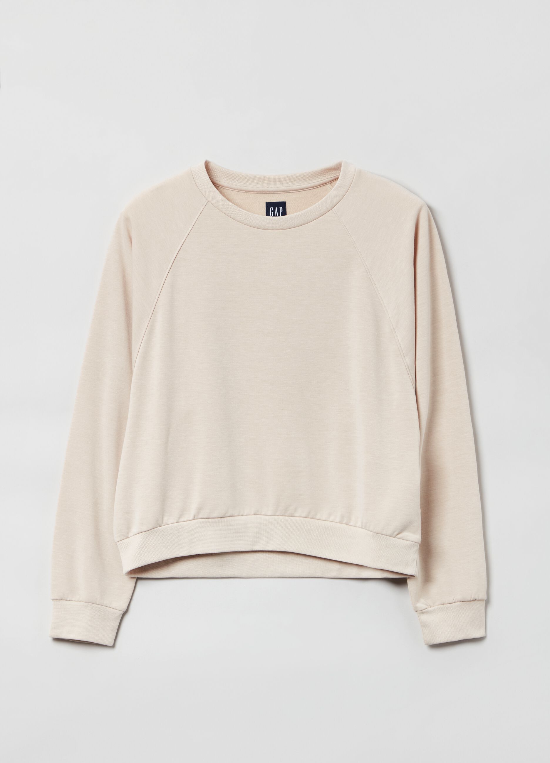 Round-neck sweatshirt with raglan sleeves