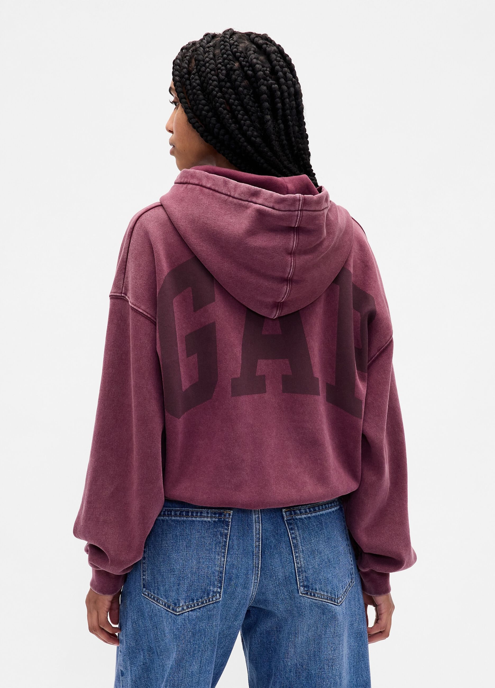 Felpa con cappuccio e logo