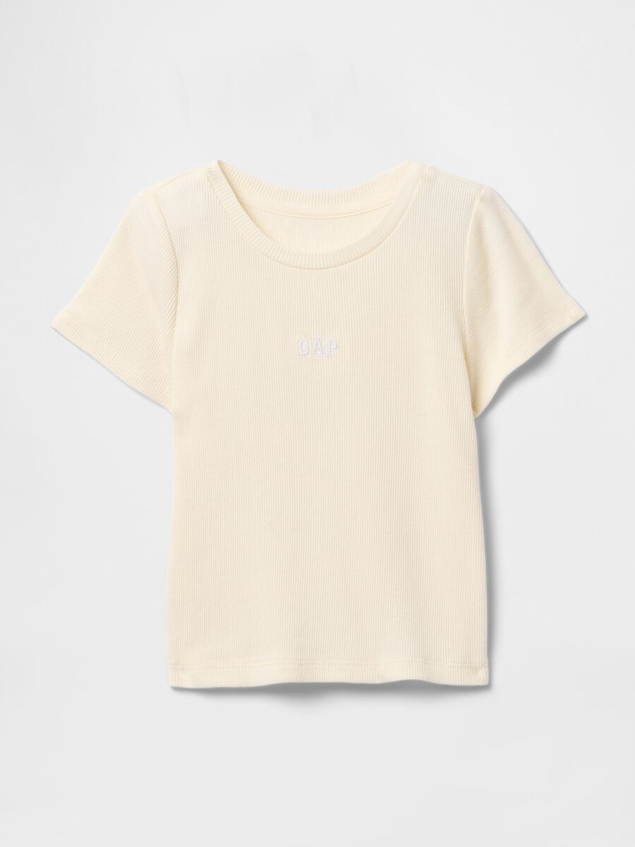 White cotton short sleeve T-shirt GAP Kids Baby Girl_0