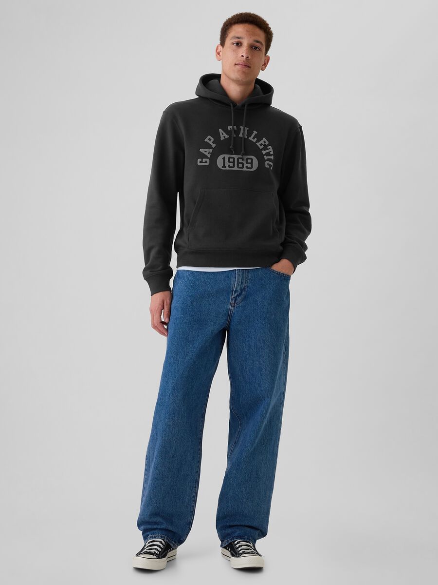 Full-zip con bande rigate ricamo logo Athletic Uomo_1