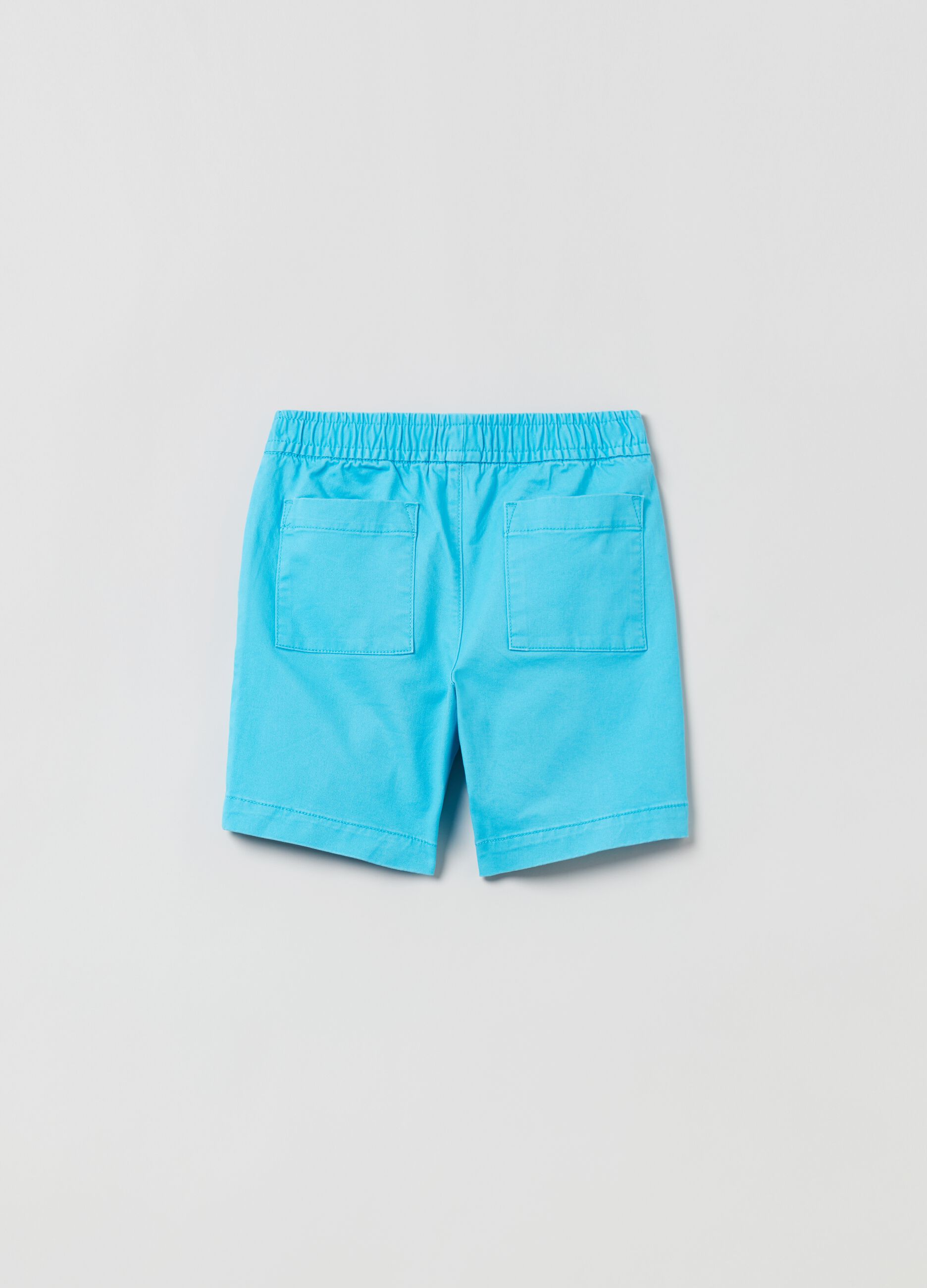 Woven shorts with drawstring_1