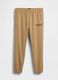 Pantaloni jogger beige in misto cotone e poliestere_5