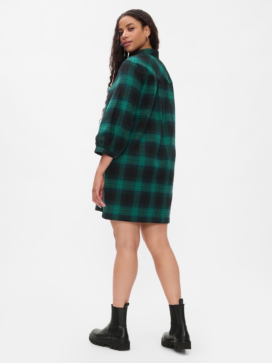 Vestito chemisier tartan con tasche Donna_5