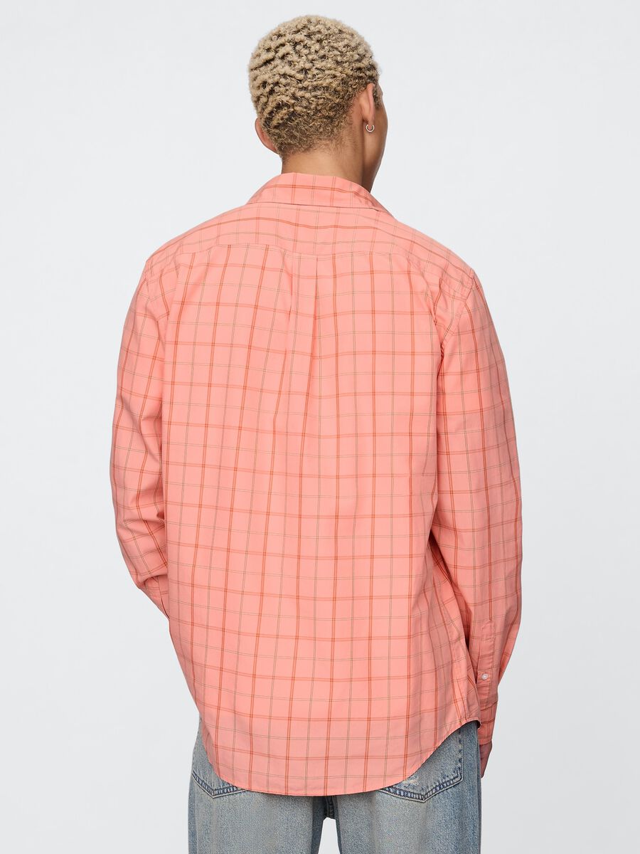 Camicia a quadri rosa in cotone Man_2