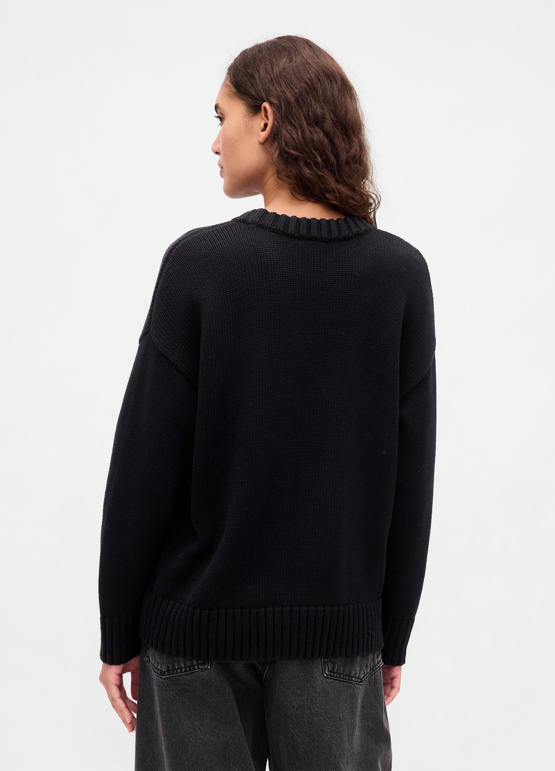Black cotton sweater