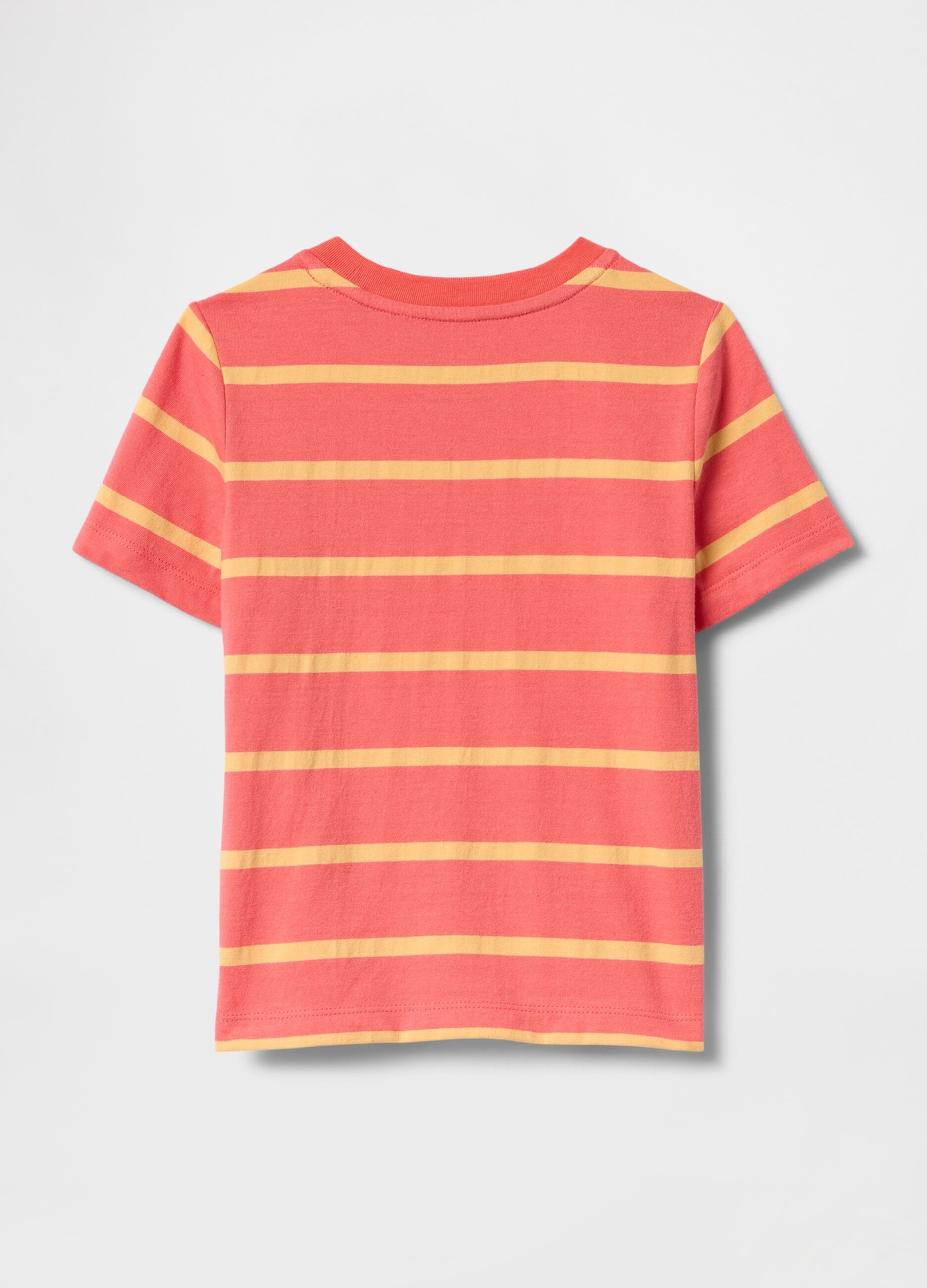 T-shirt a righe arancione e gialla_1