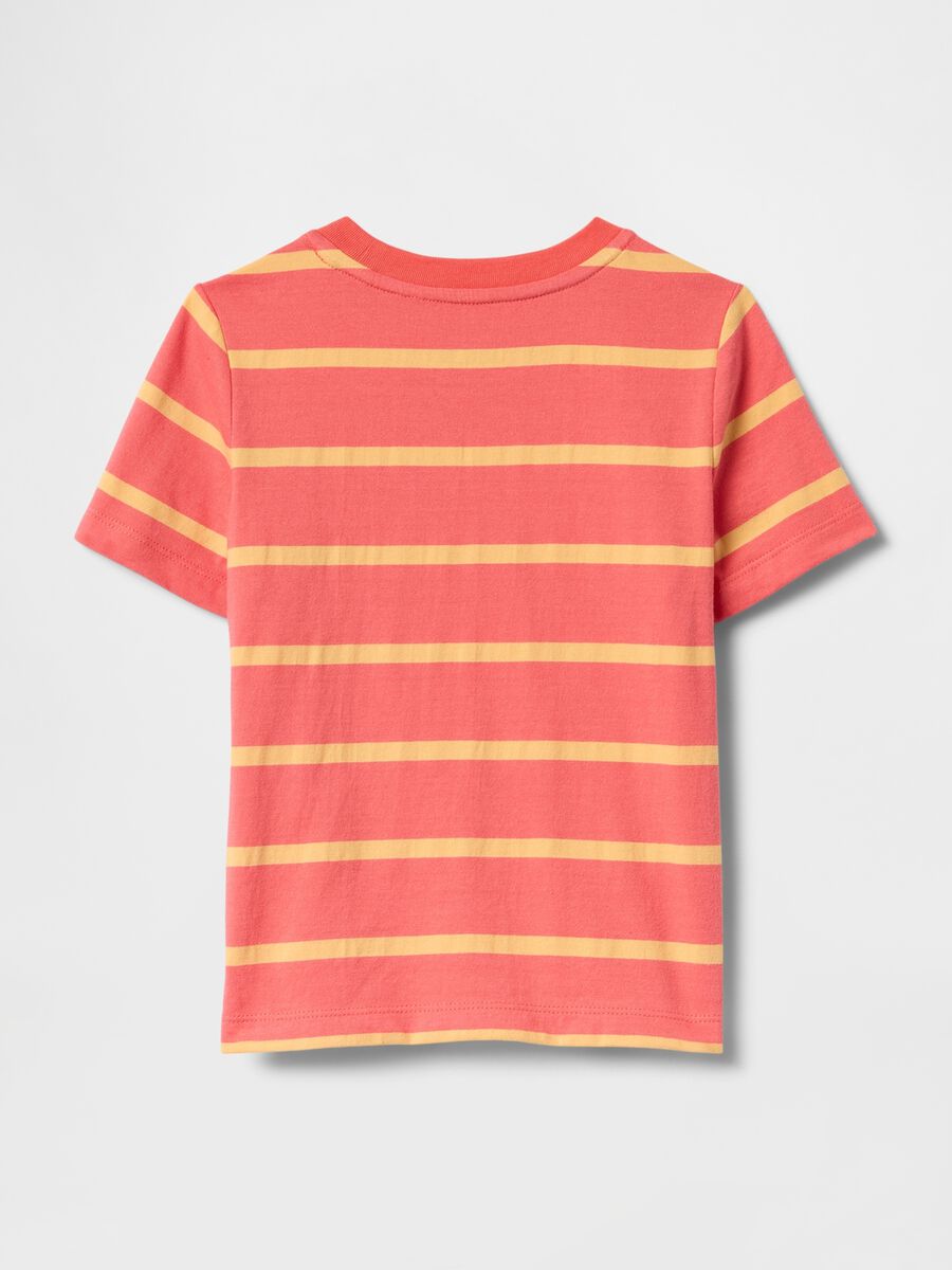 T-shirt a righe arancione e gialla Baby Boy_1