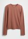 Stretch Long Sleeve Brown Top_3