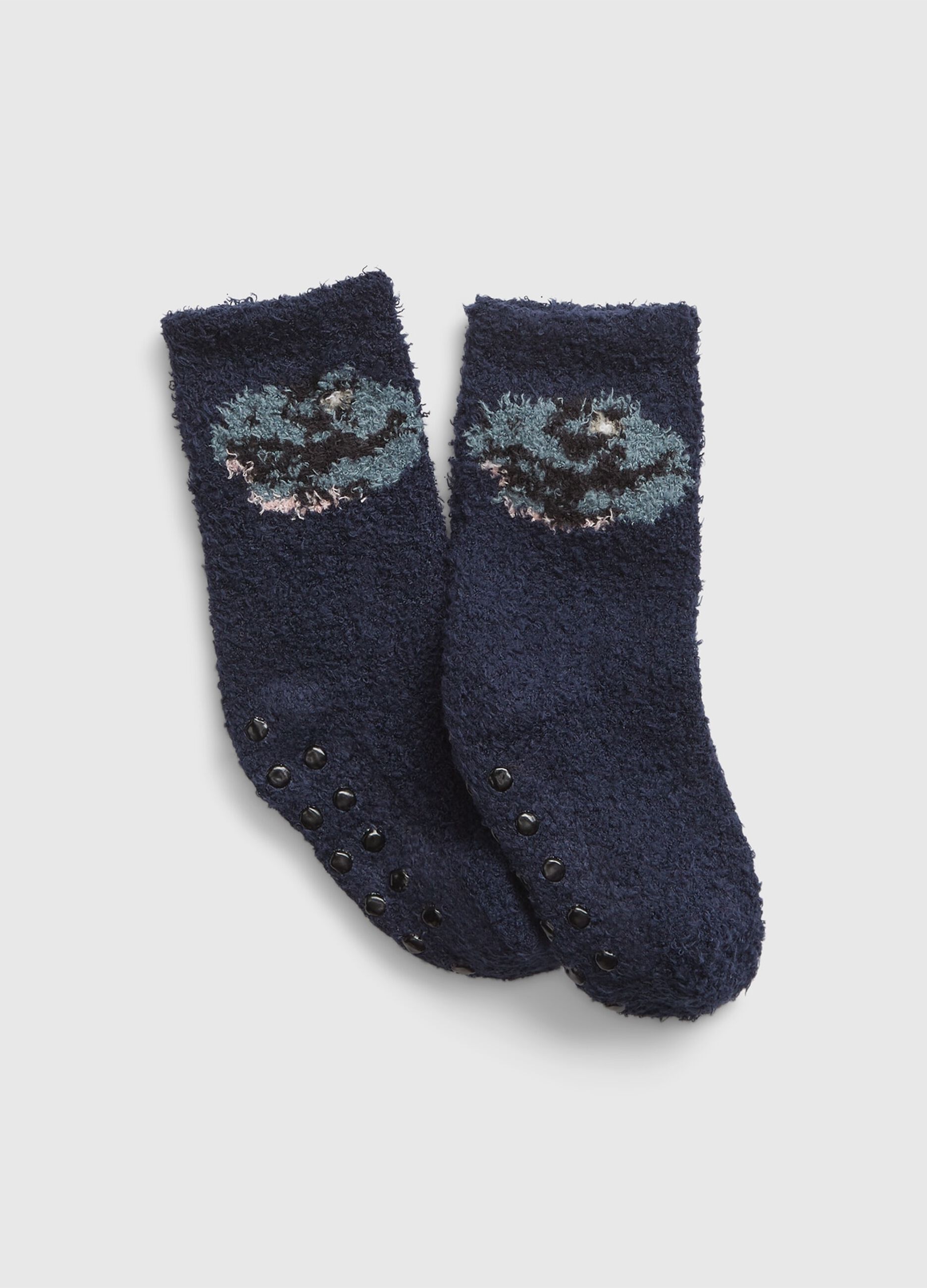Slipper socks with dinosaur design