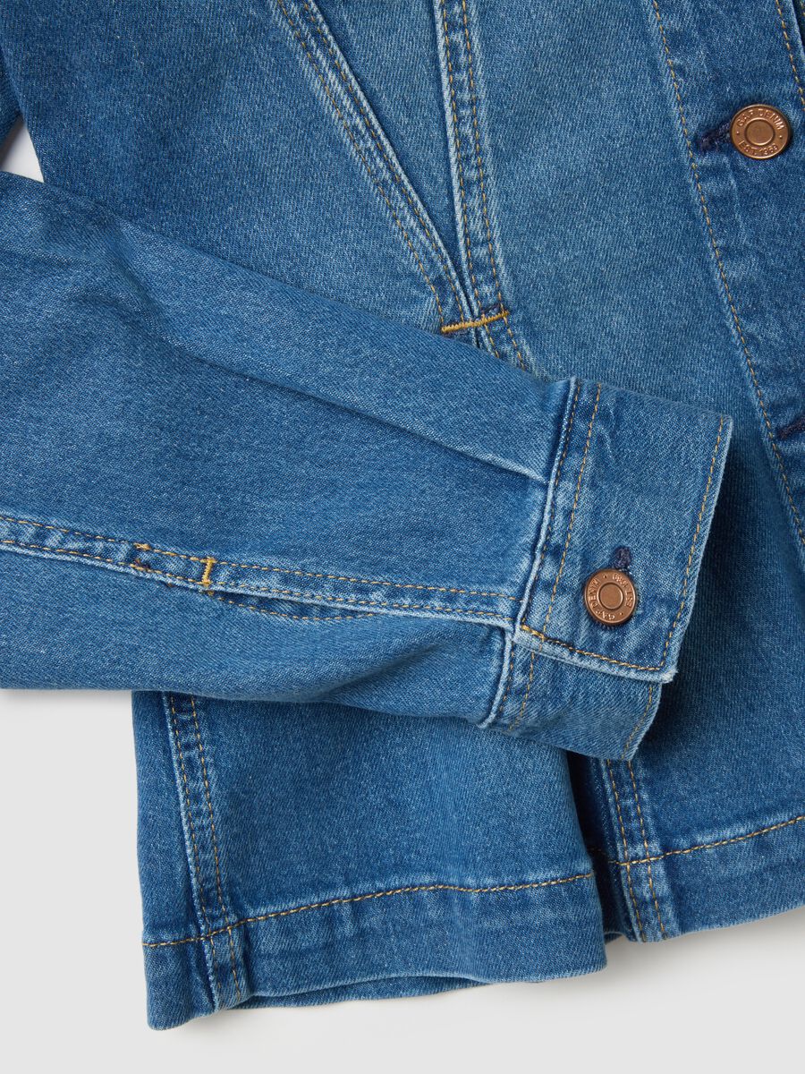 Stretch Denim Blue Jacket Woman_2