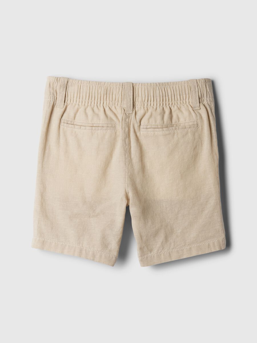 Linen and viscose shorts Newborn Boy_1