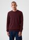 Maglione girocollo bordeaux in misto cotone_0
