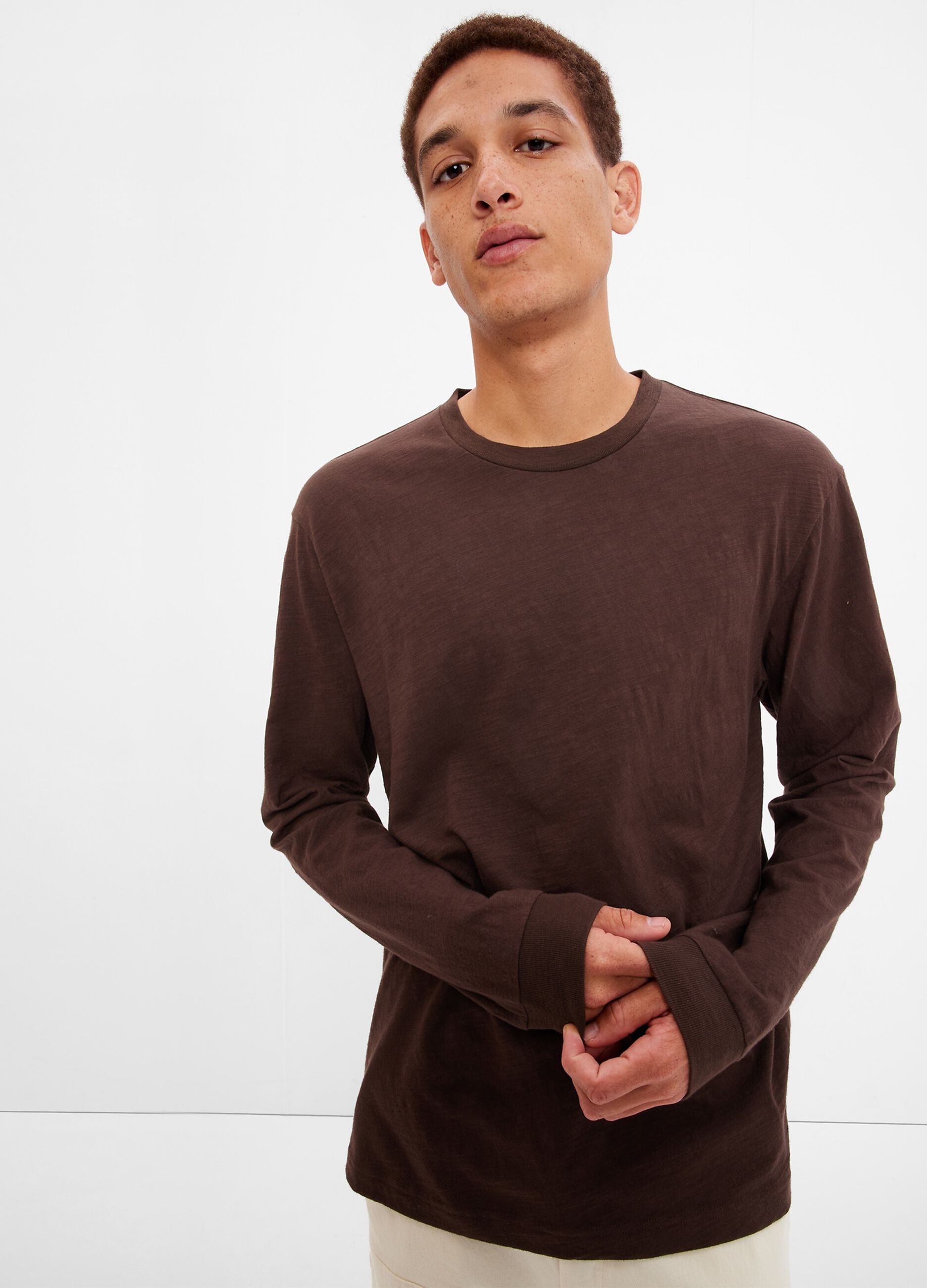 Long-sleeved T-shirt in cotton