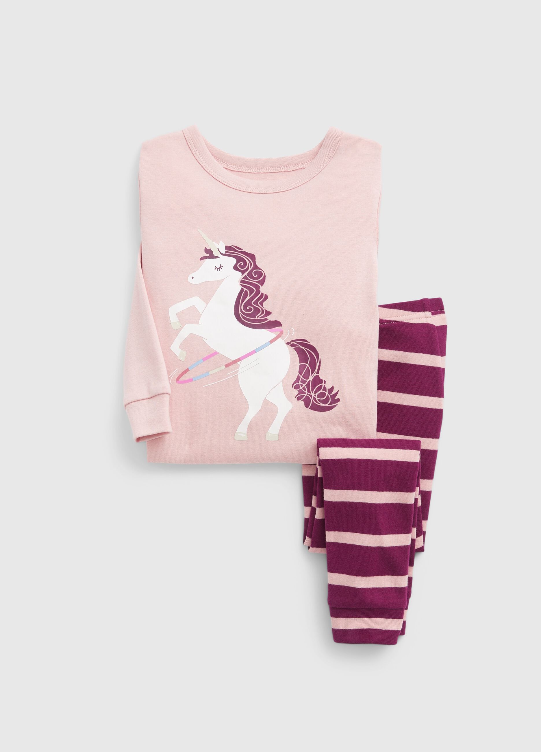 Pyjamas with unicorn print