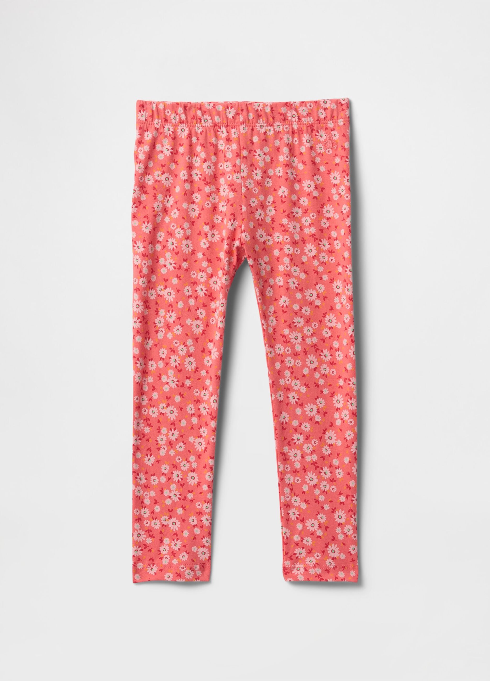 Leggings rosa a fiori per bambina_1