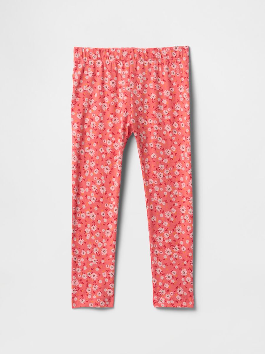 Leggings rosa a fiori per bambina Bimba_1