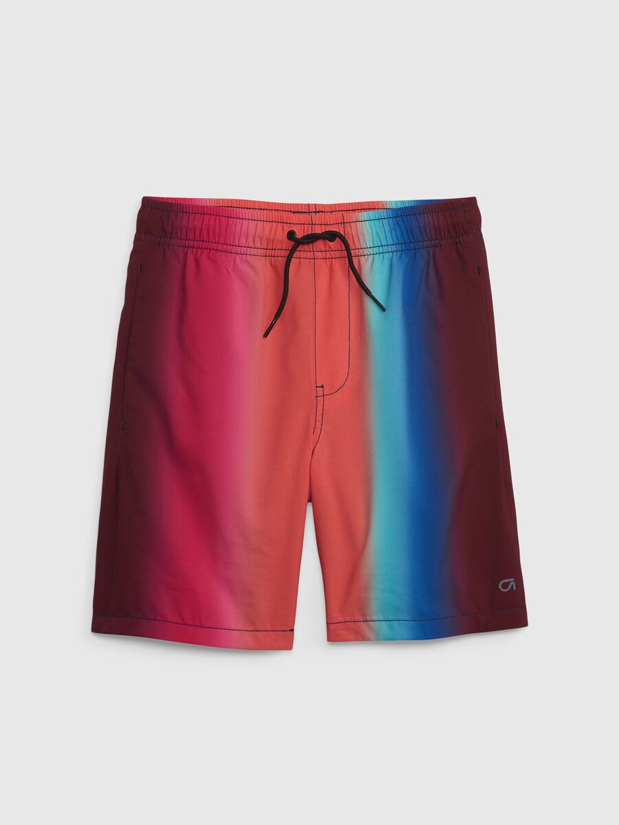 Quick-dry swim boxers with Tie Dye pattern Boy_1