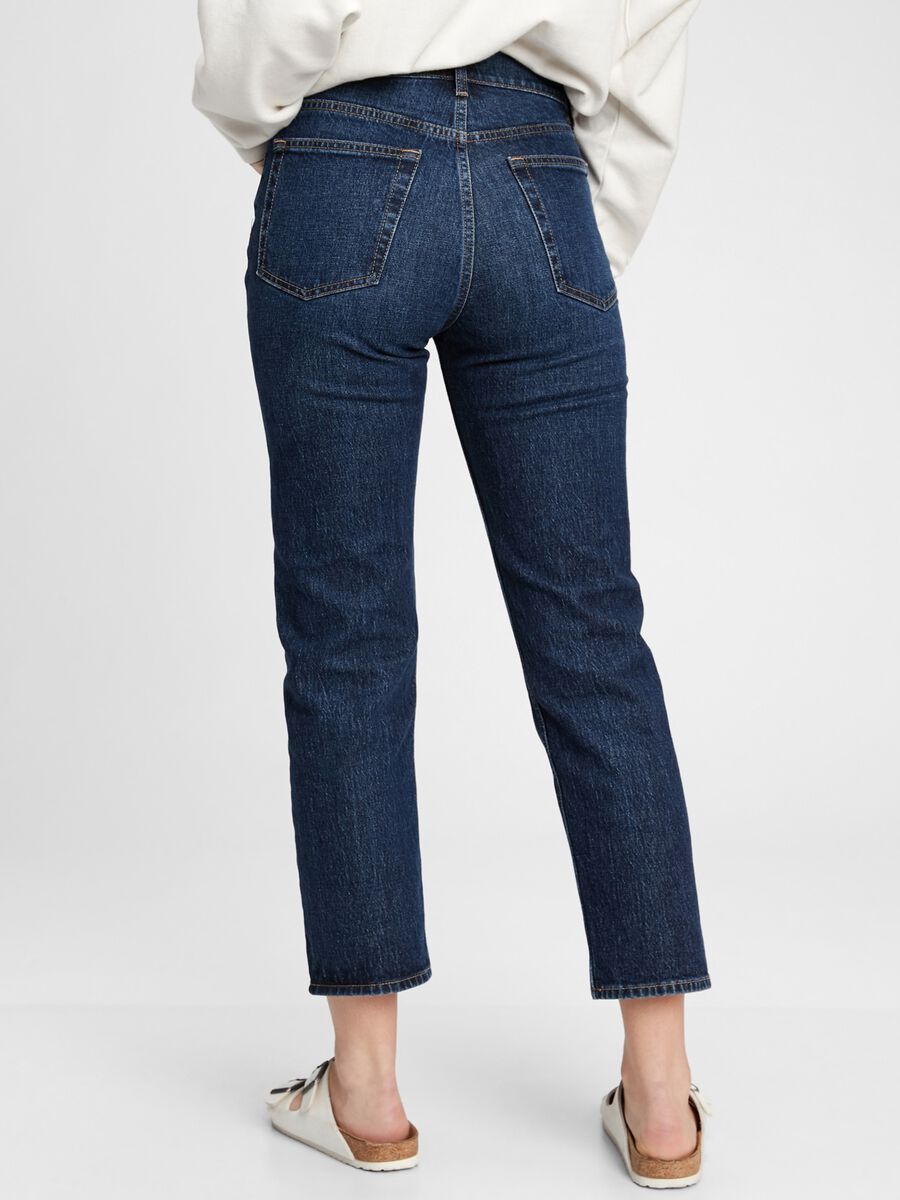 Jeans straight fit a vita alta Donna_3