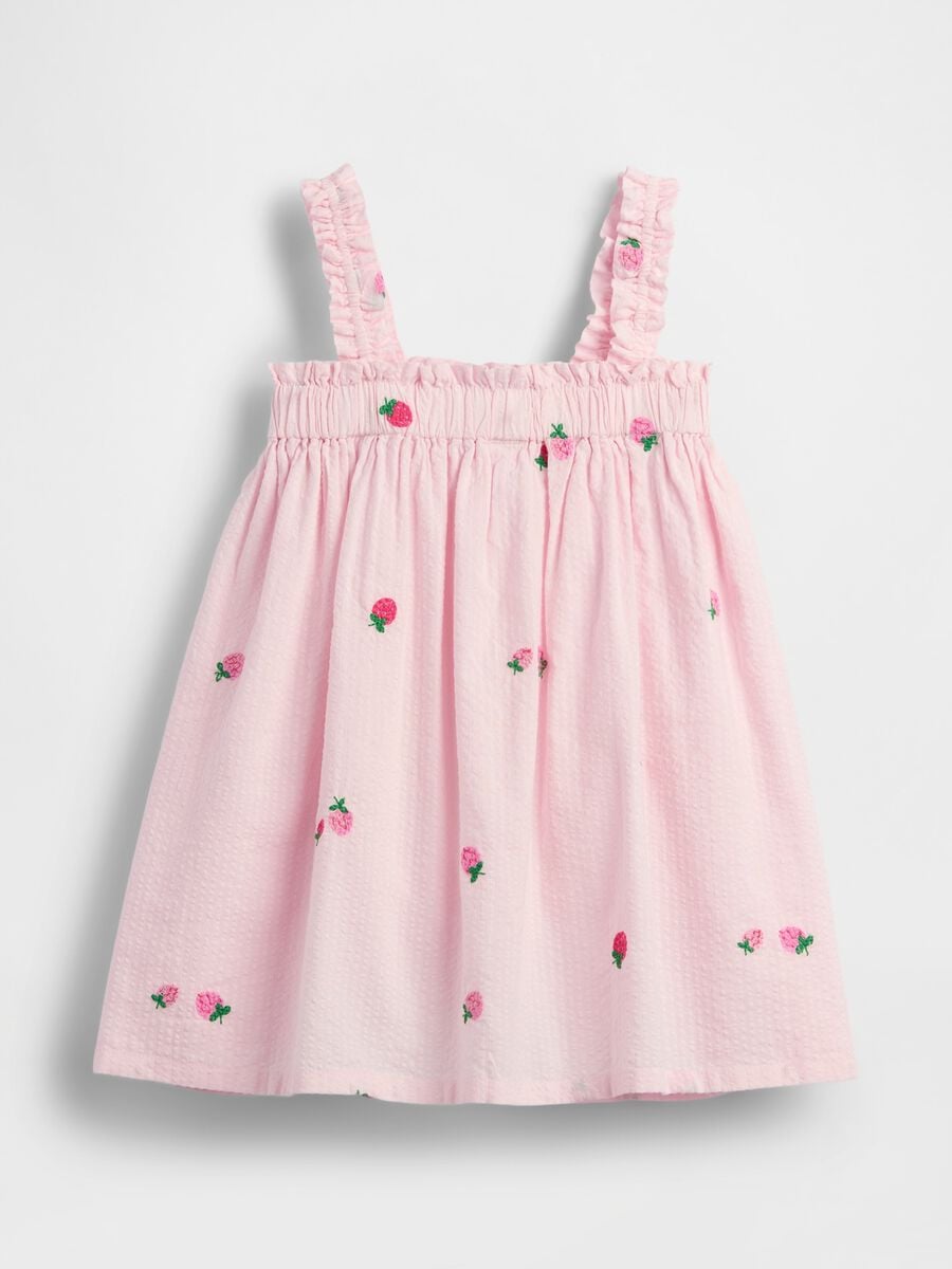 Abito in puro cotone con ricami floreali Bimba_2