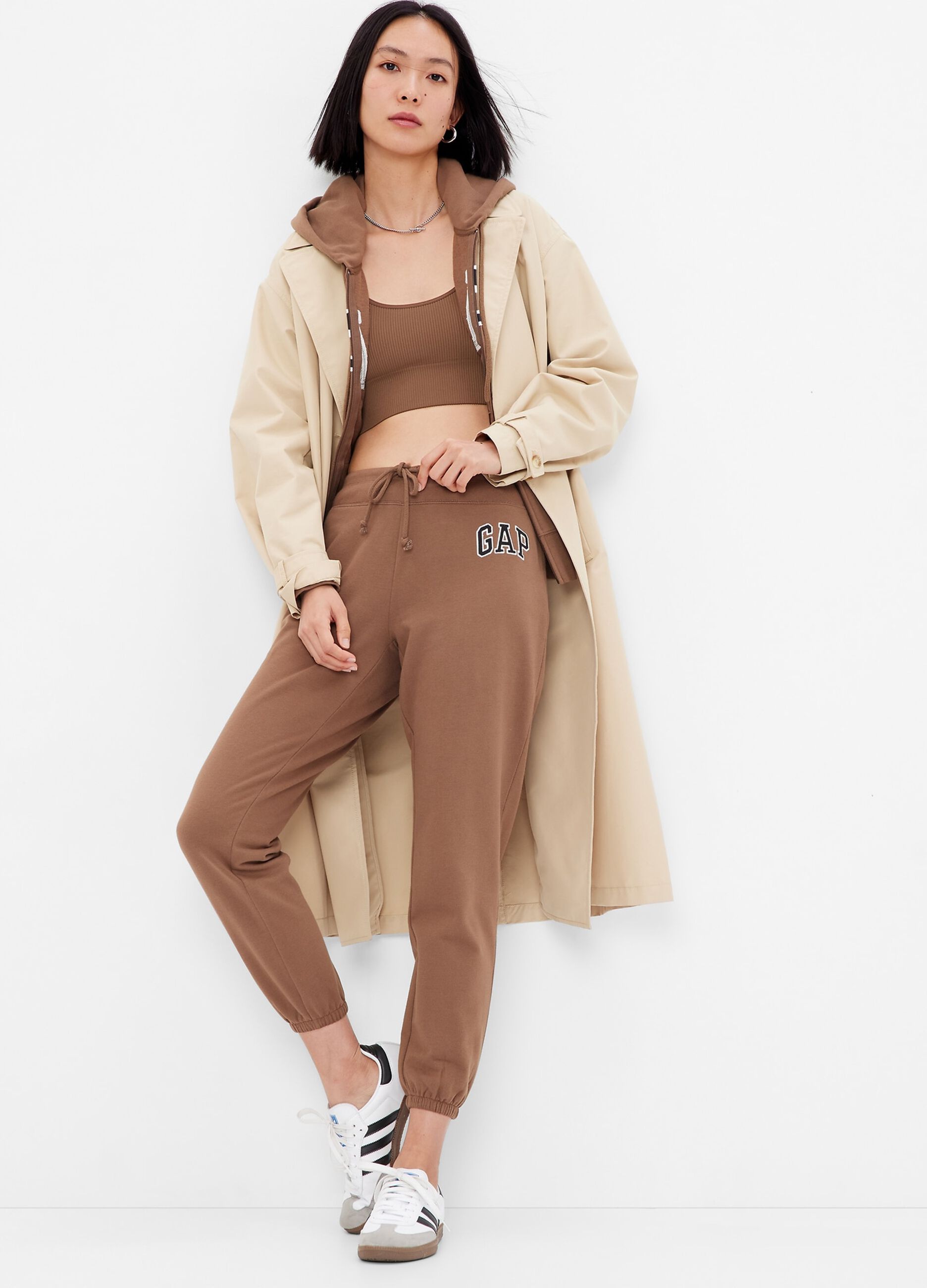 Joggers a vita alta con stampa logo