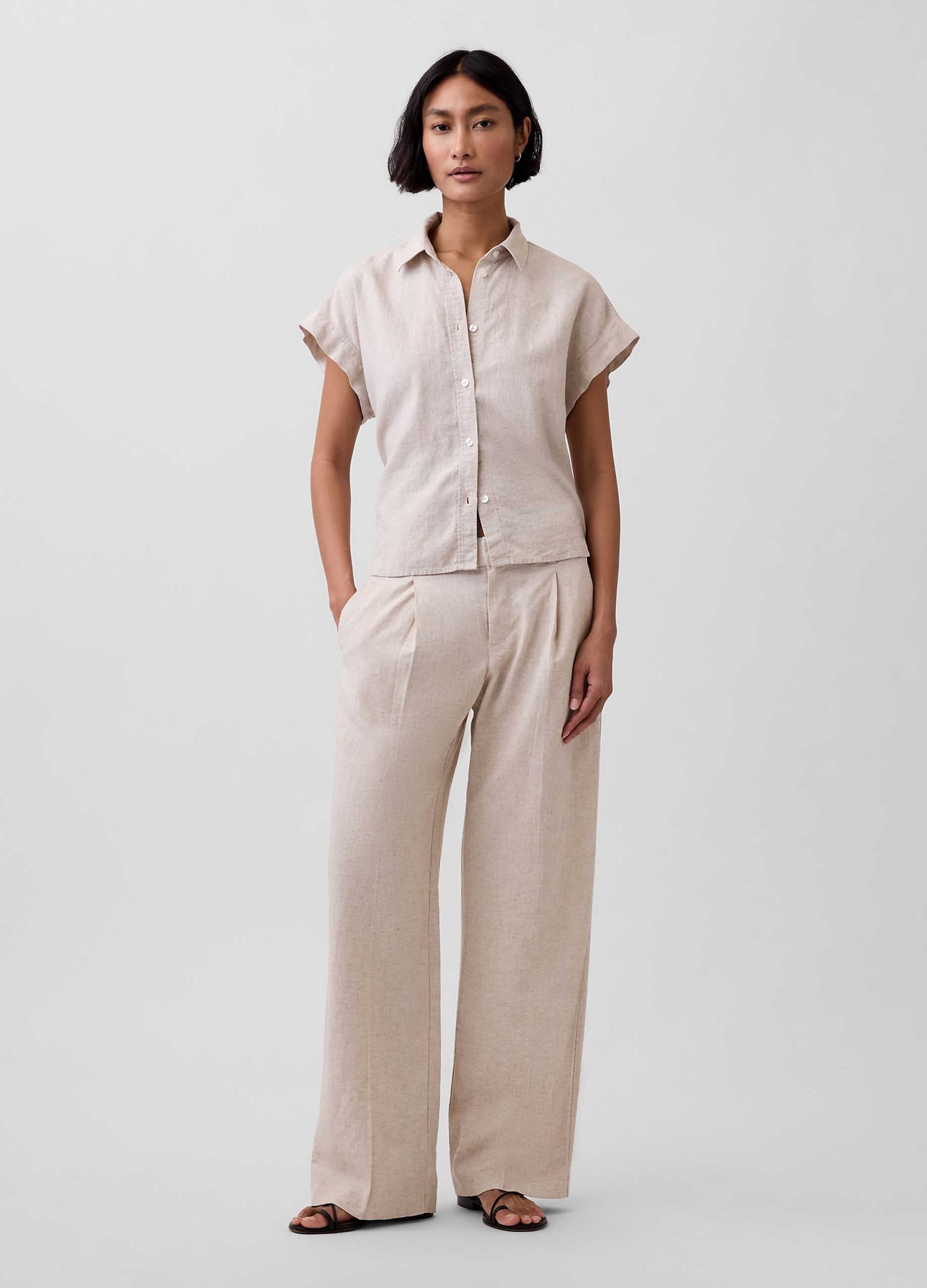 Camicia in misto lino