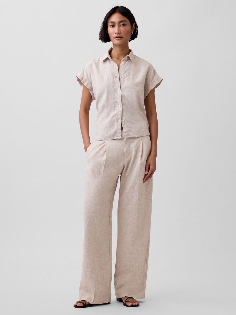 Camicia in misto lino Donna_2