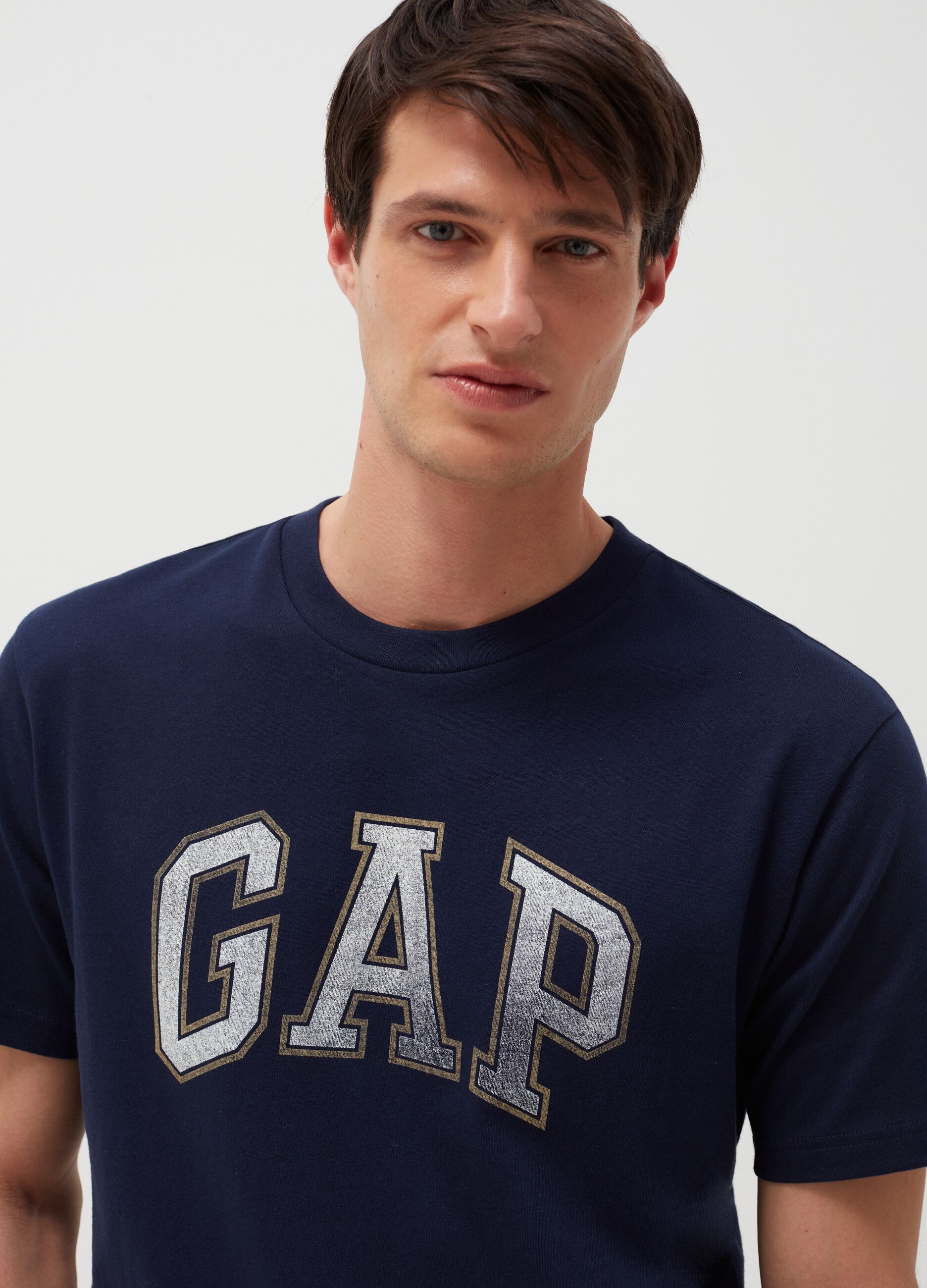T-shirt in cotone con stampa logo_1