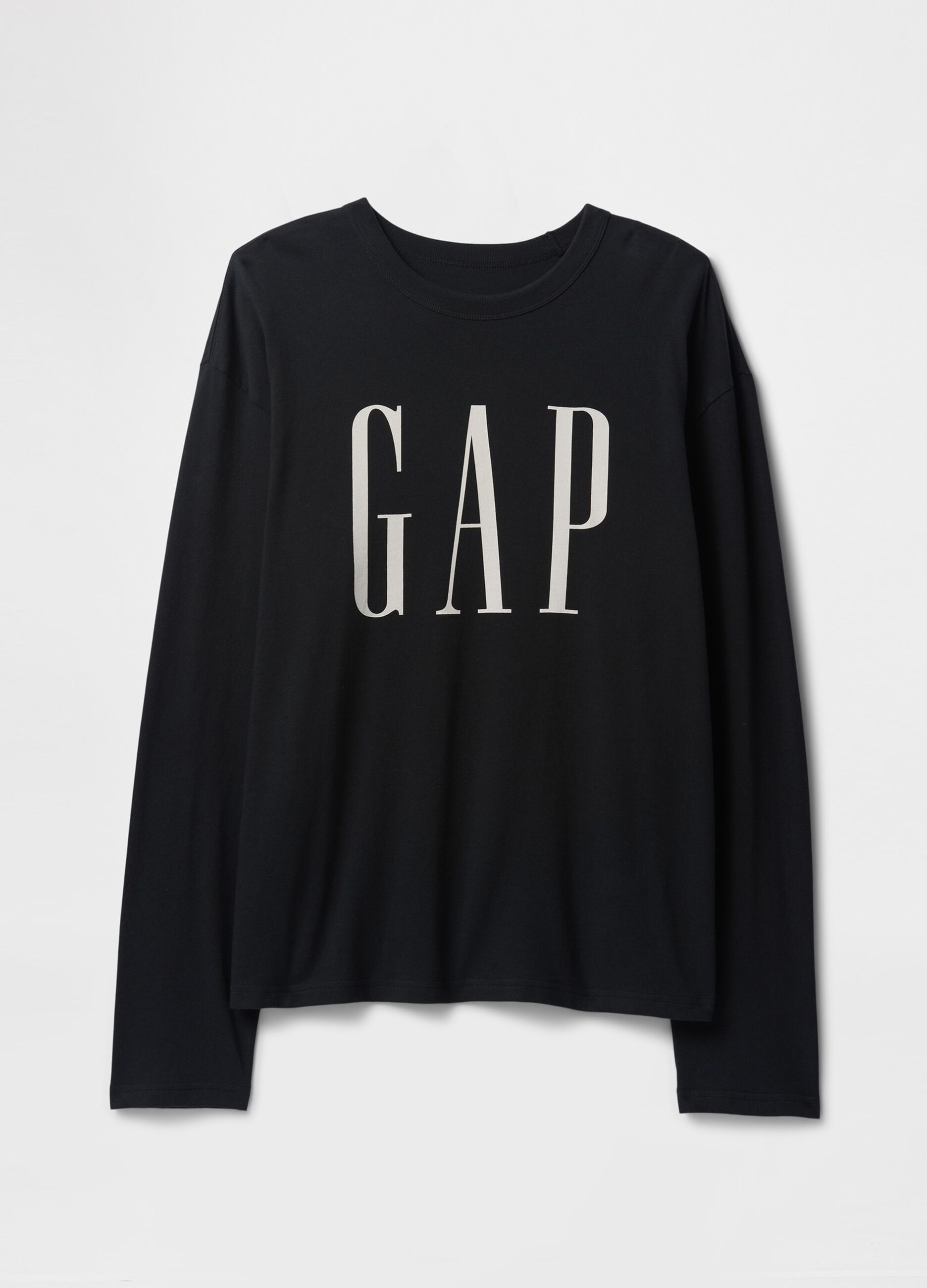 T-shirt a maniche lunghe nera in cotone GAP_3