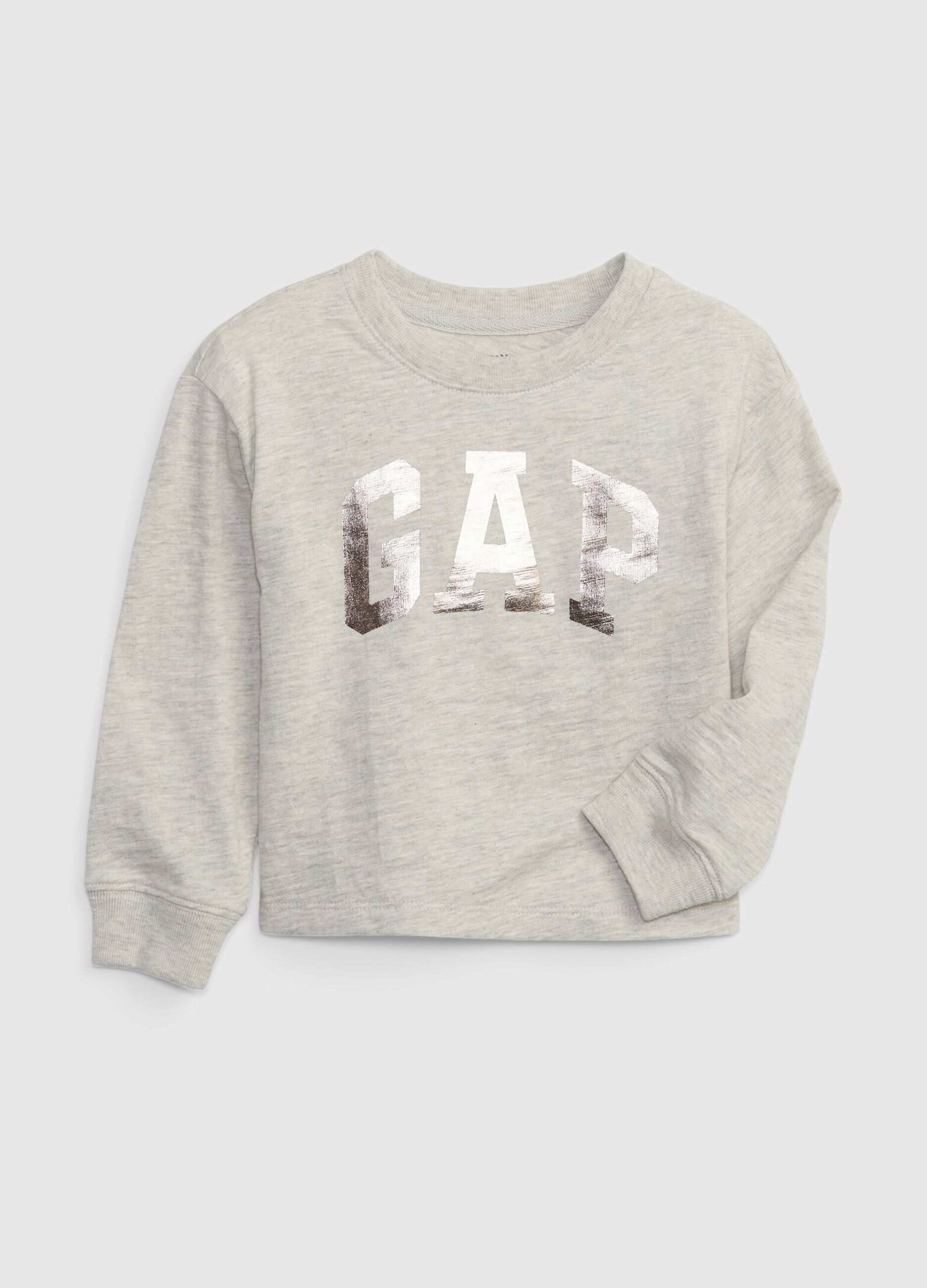 Cotton sweatshirt with foil print