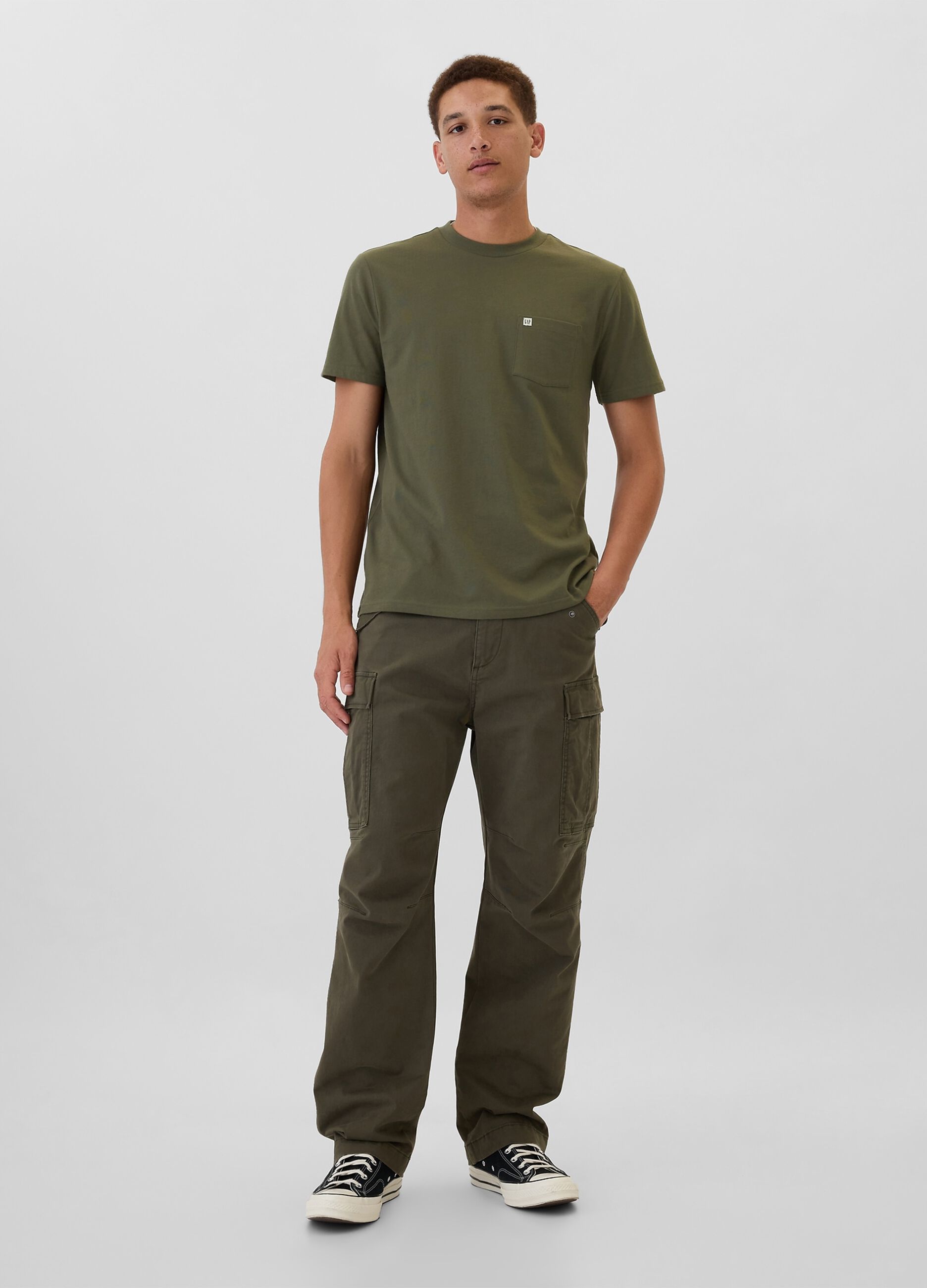 T-shirt in cotone con tasca_1