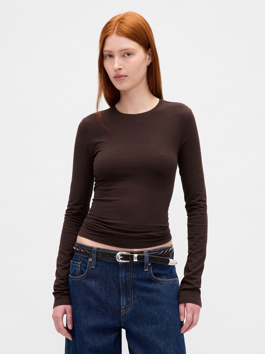 Maglia a maniche lunghe elasticizzata Donna_0