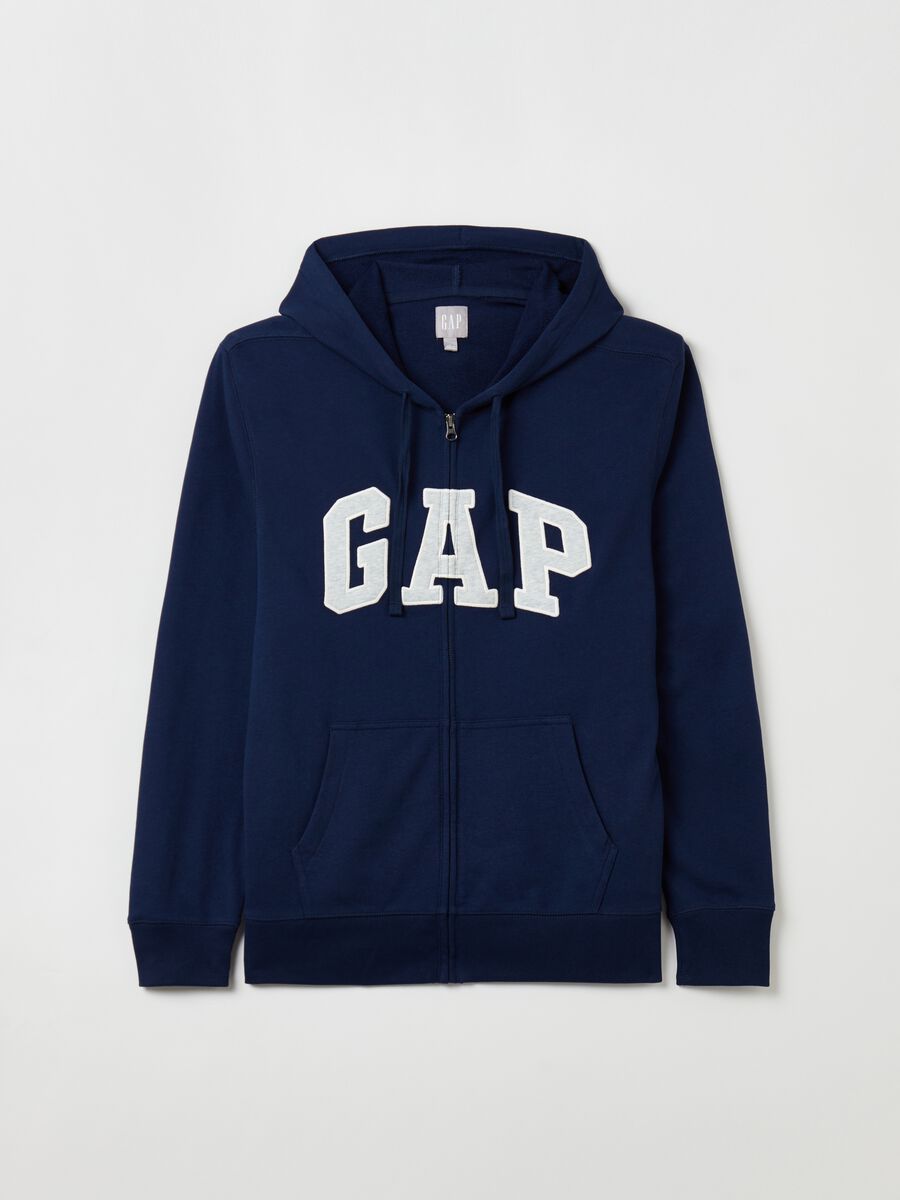 Full-zip in French Terry con ricamo logo Uomo_1